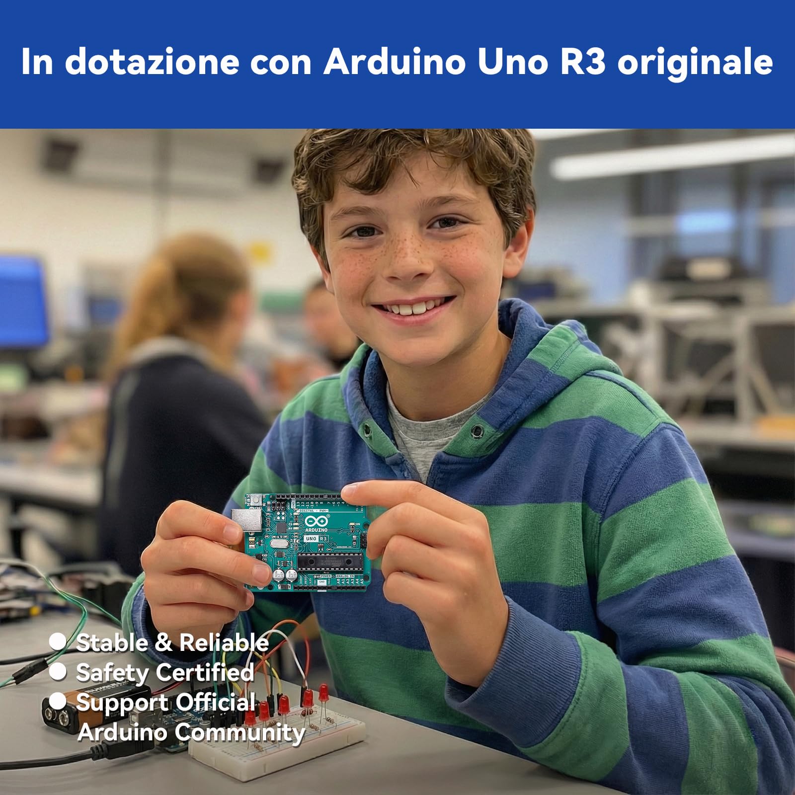 SunFounder Inventor Lab Starter Kit con Arduino Uno R3 REV3 Scheda Multimetro Base per Avanzare 34 Progetti RAB Supporto Breadboard HCSR-04 Sensore 1602 LCD Servomotore