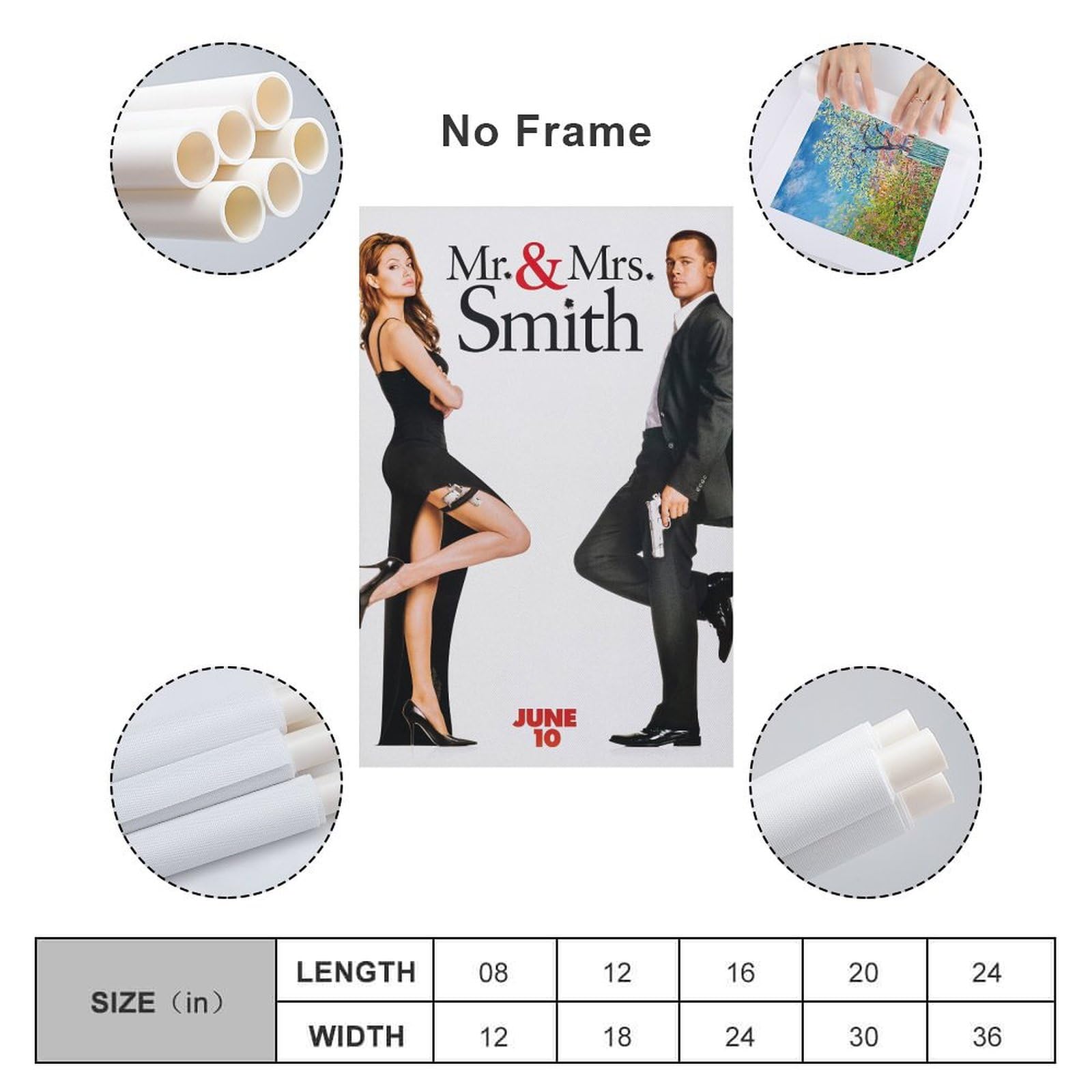 Amazon.co.jp: Mr & Mrs Smith古典映画のポスターMr&Mrsスミスポスター