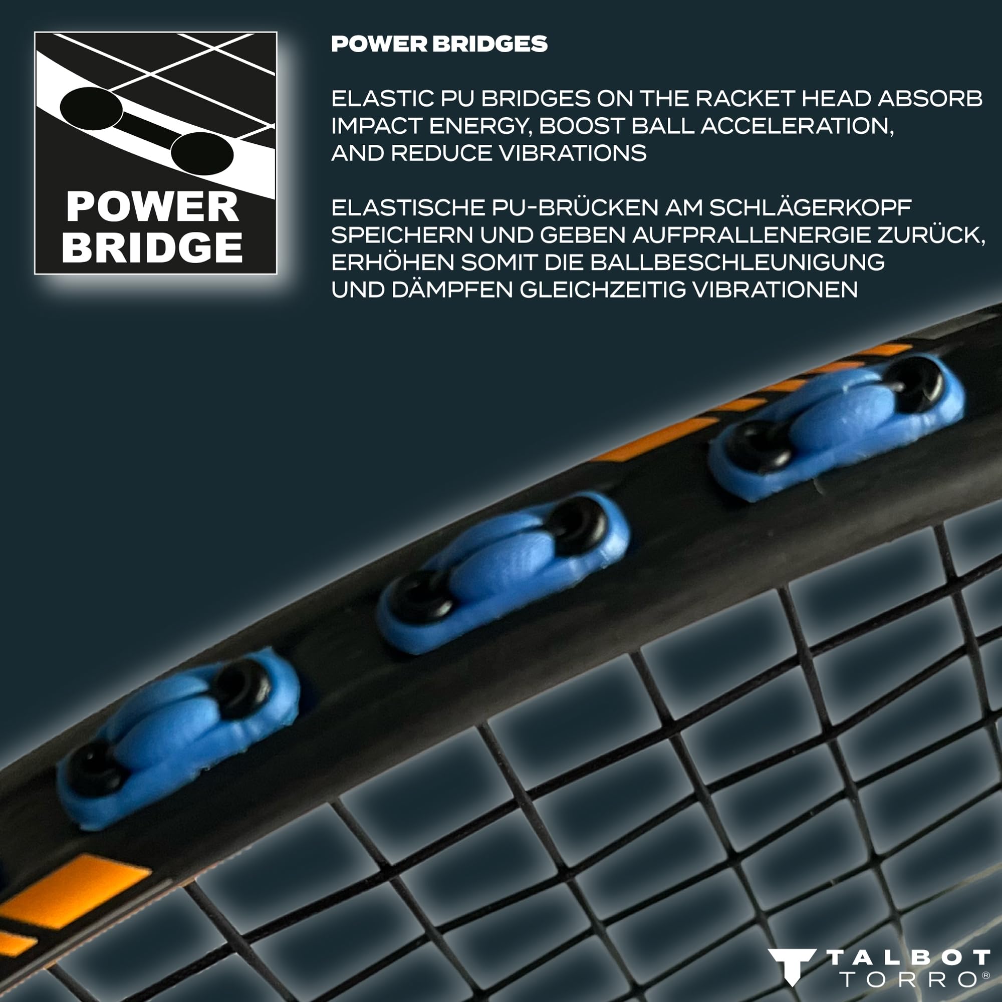 Talbot Torro Isoforce 951 Racchetta da Badminton, 100% Carbon4, Asta Lunga per la Massima Potenza, Profilo della Testa Multitaper 439564