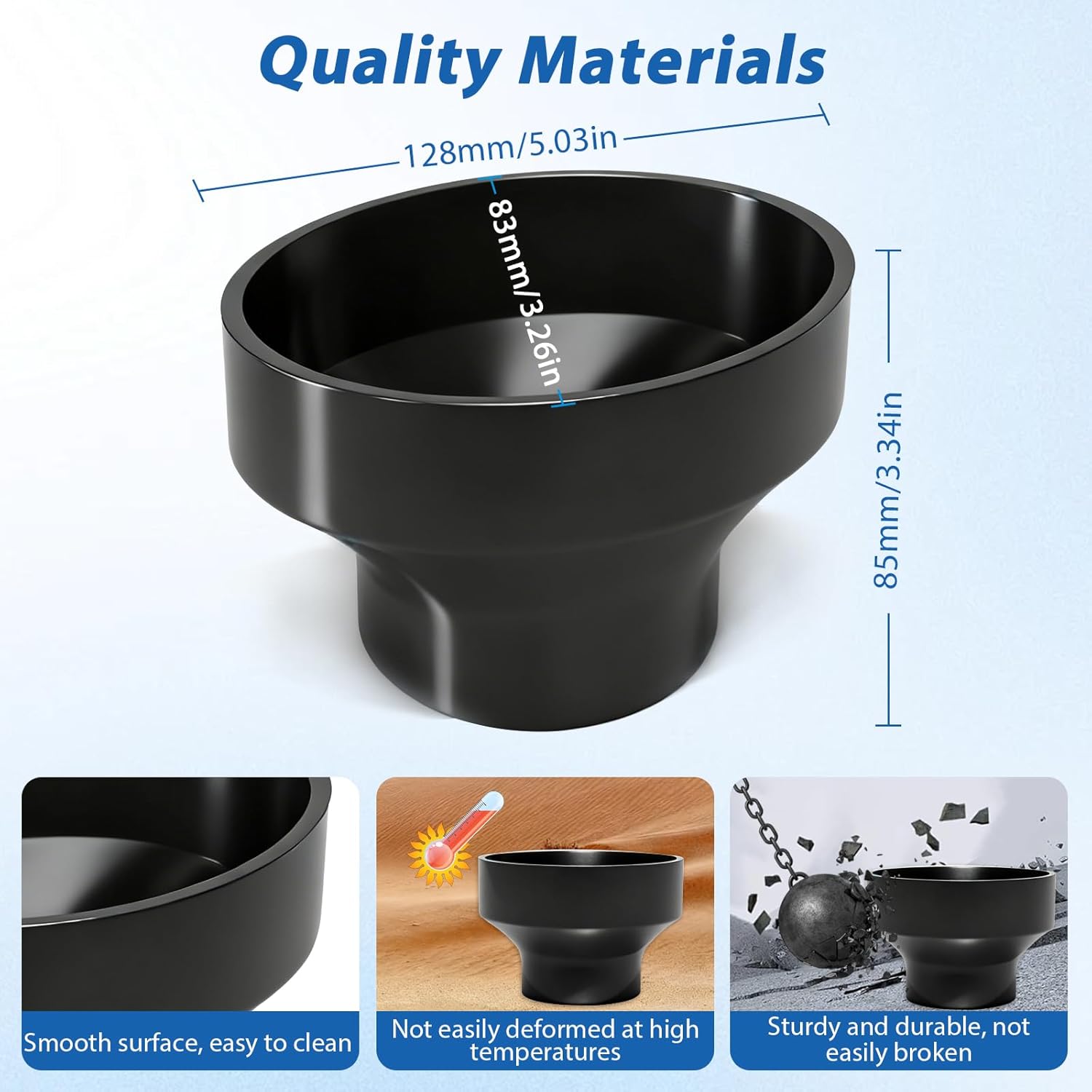 4" to 3" Duct Reducer Compatible with Panasonic WhisperValue Series Exhaust Fans, Fit for FV-0510VS/Broan-Nutone LP80, Bathroom Exhaust Fan Vent Reducer