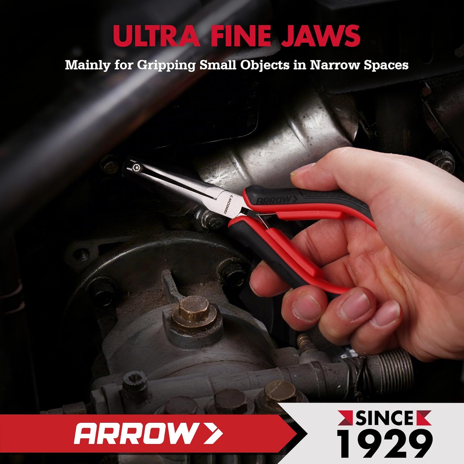 ARROW 6" Needle Nose Pliers, Mini Long Nose Pliers with Smooth Jaws, Small Needle Nose Pliers for Jewelry Making, Wire Bending and Small Object Gripping - Image 5