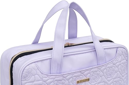 Miniatura 8 de Everfun Neceser colgante de viaje para mujeres que viajan con compartimento a prueba de fugas, organizador de cosméticos de maquillaje, kit de