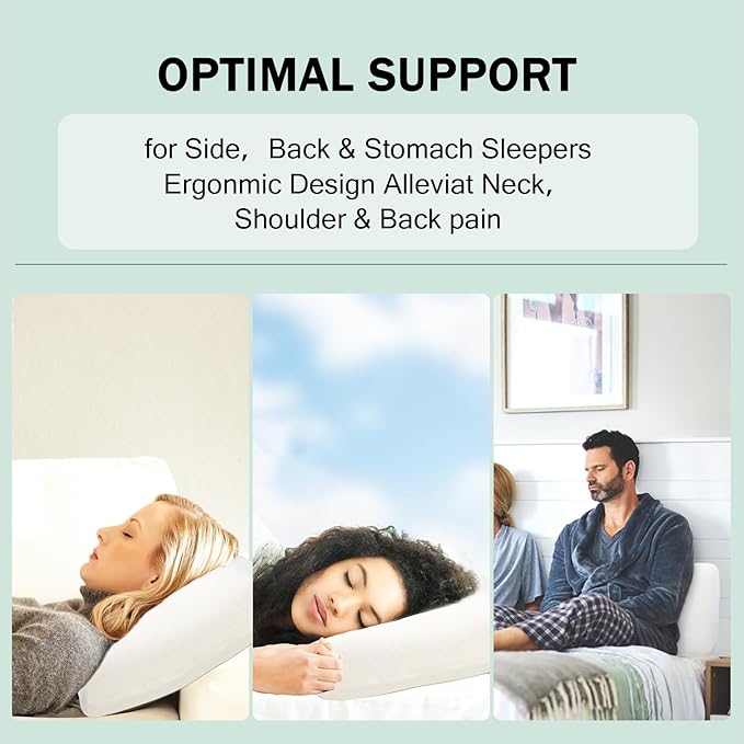 Almohada Látex Natural Tamaño Queen Mediana con Funda de Algodón Removible miniatura 5