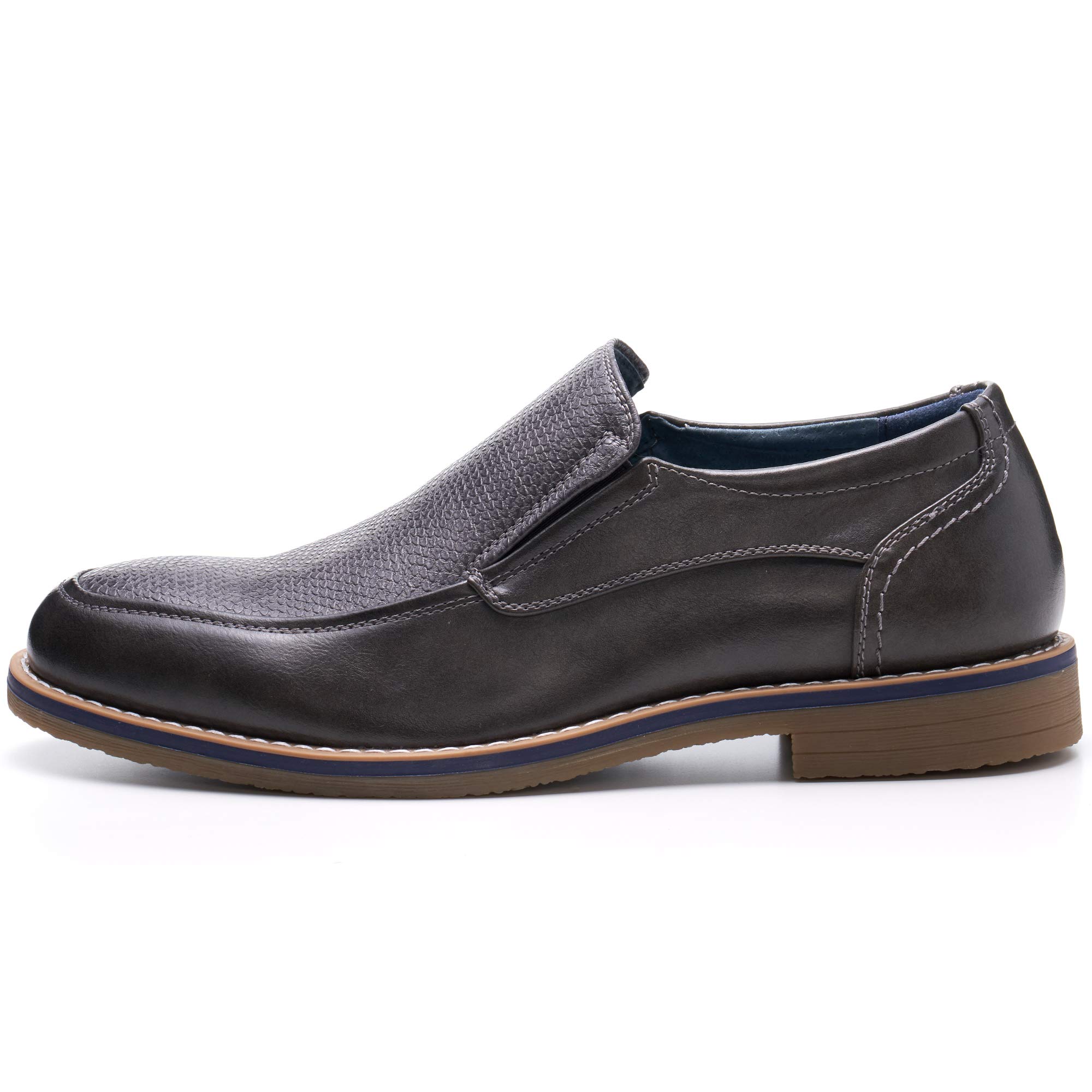 alpine swiss Carter Mocasines sin cordones para hombre, zapatos de vestir de piel de serpiente