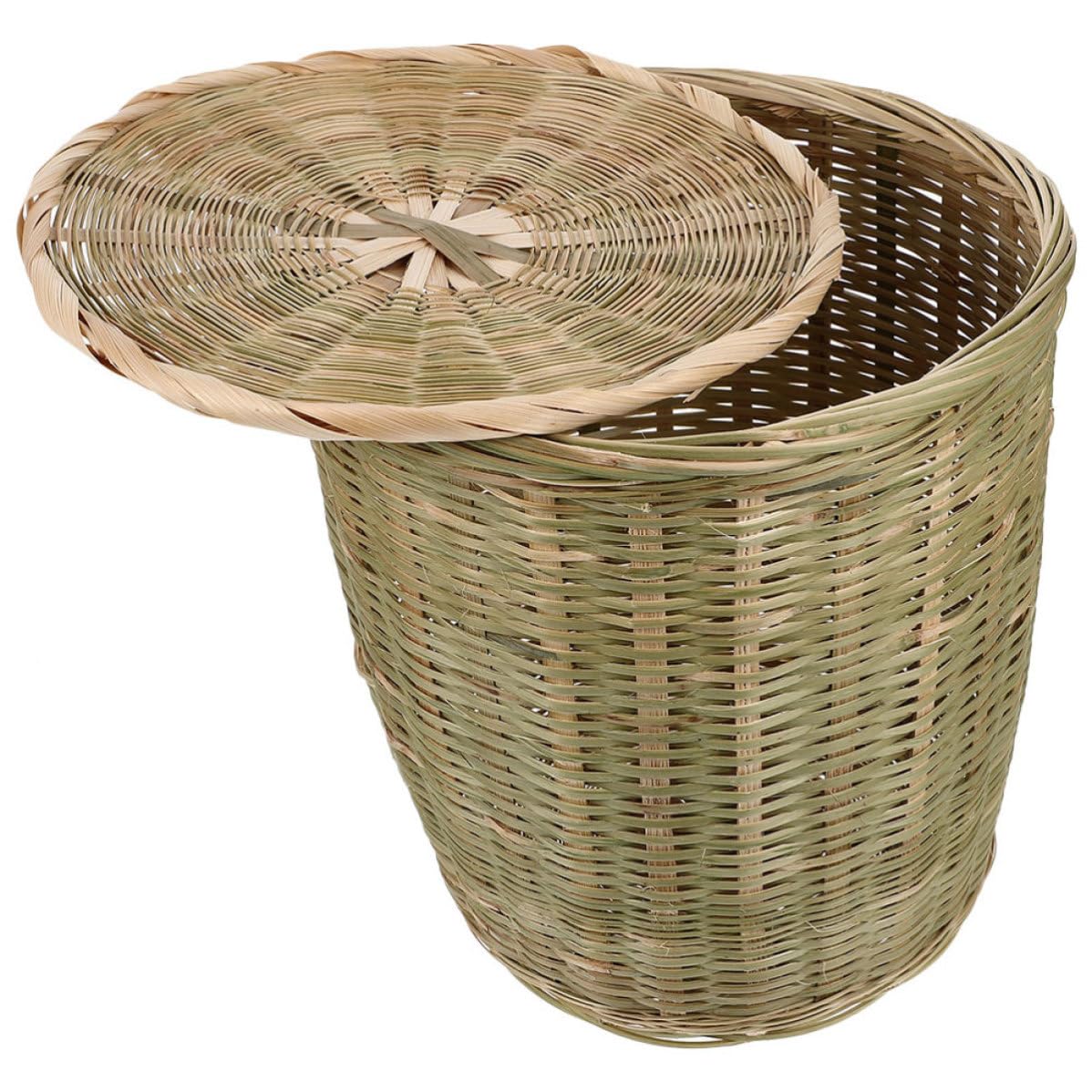 Panier de rangement en bambou naturel pour une chambre épurée et zen