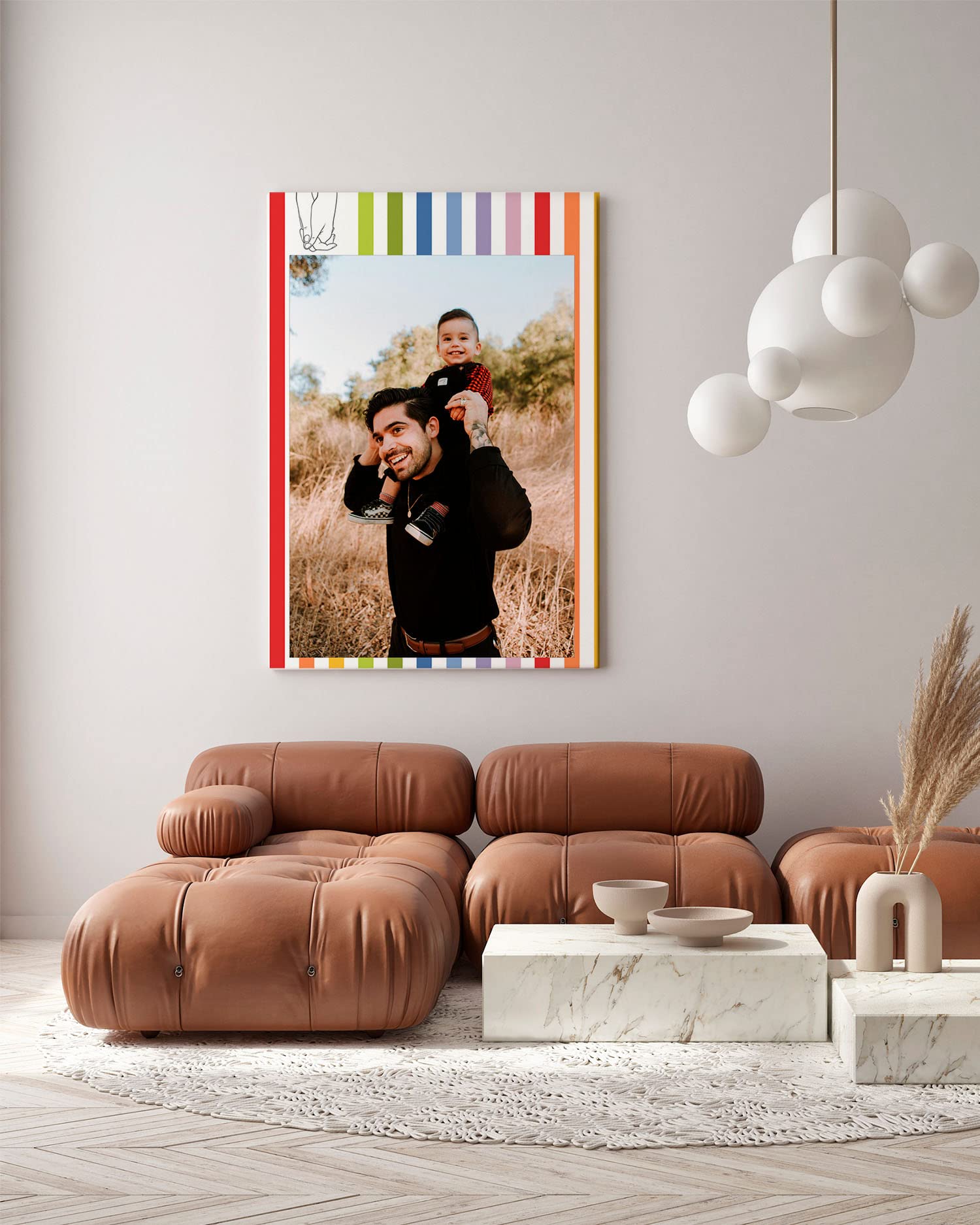 Panorama Lienzo Personalizado Love 70x100 cm - Cuadro con tu Foto - Regalos Originales para Cumpleaños