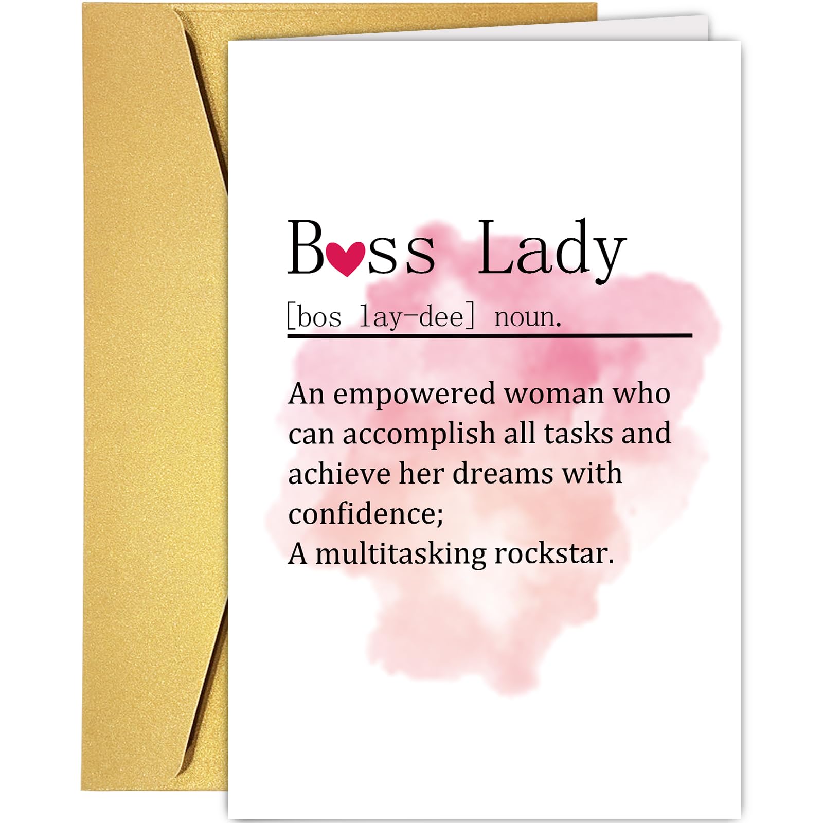 Supoeguk Lustige Boss’s Day Karte Für Frauen – Dankeskarte, Boss Lady Definition, Zum Geburtstag Oder Als Anerkennung