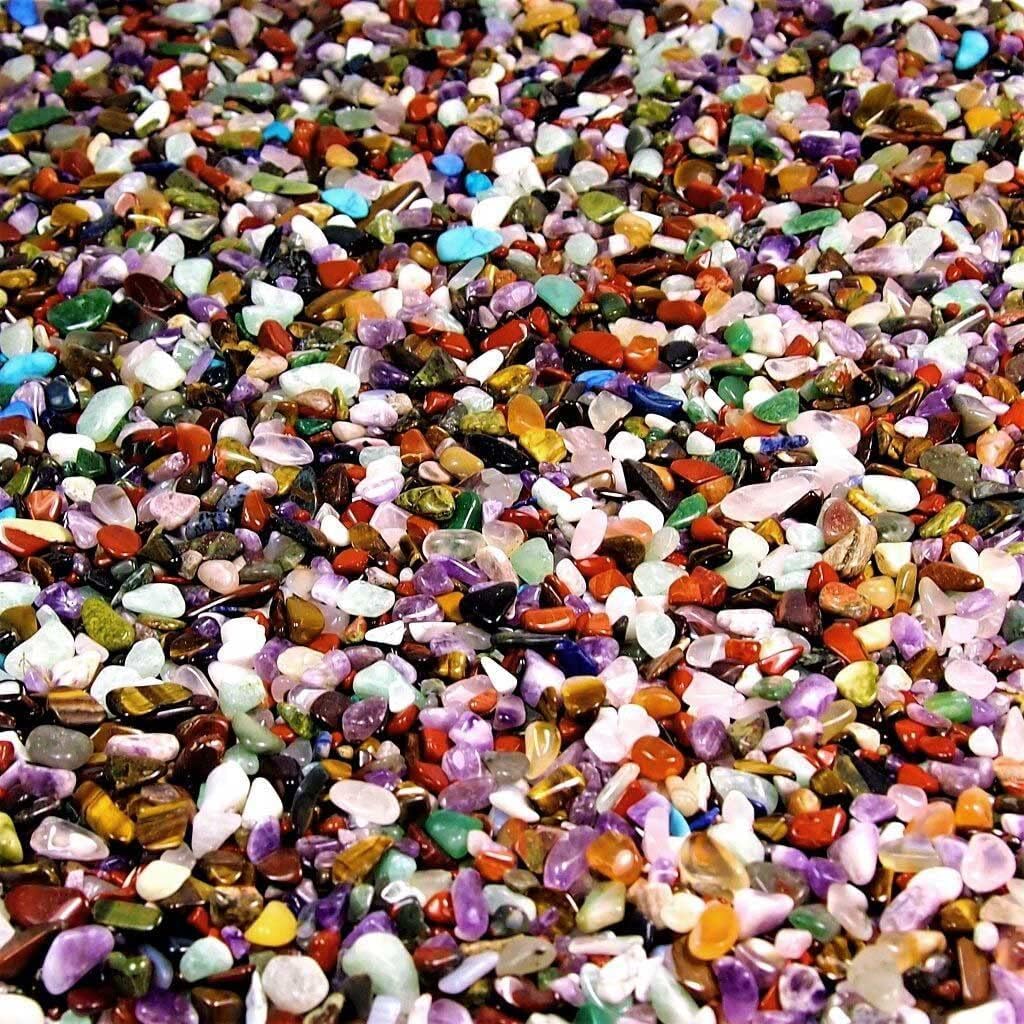 25 Kg Wunderstein24 Bunter Trommelstein - Mix echte Edelstein - Mischung aus aller Welt Ø ca. 8 – 15 mm kleine Heilsteine Wassersteine Glückssteine - Schätze der Natur