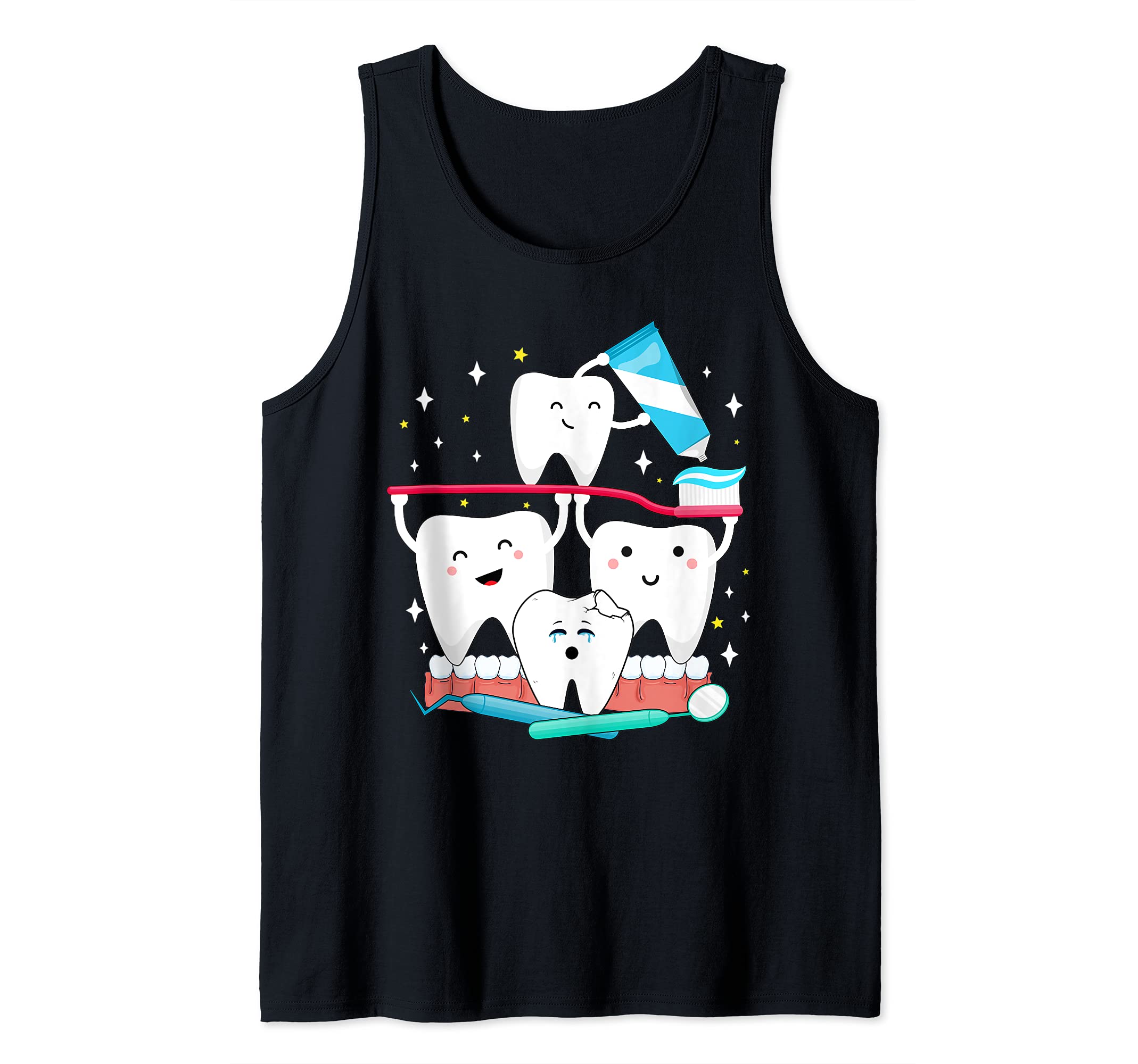 Tooth Doctor I Dentistry I Funny Tooth Dentist Tank Top, Black