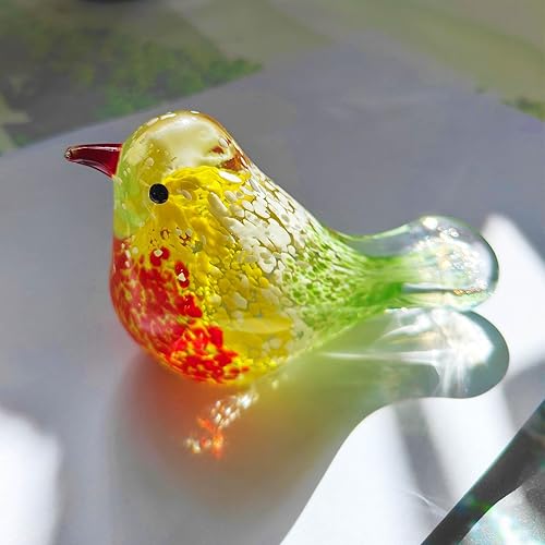 Blown Glass bird figurinesArt Glass Crystalglass sculpture paper weights for Home Tabletop Decoration