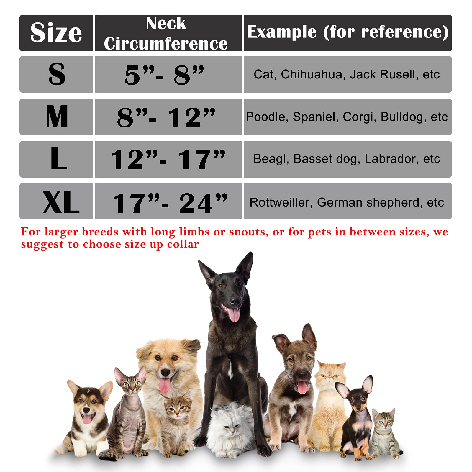 Katoggy Protective Inflatable Recovery Collar, Soft Blow-up Dog Cone Collar, Pet Donut Cone Collar, Comfy Elizabethan Collar After Surgery for Large Dog to Prevent from Biting & Scratching