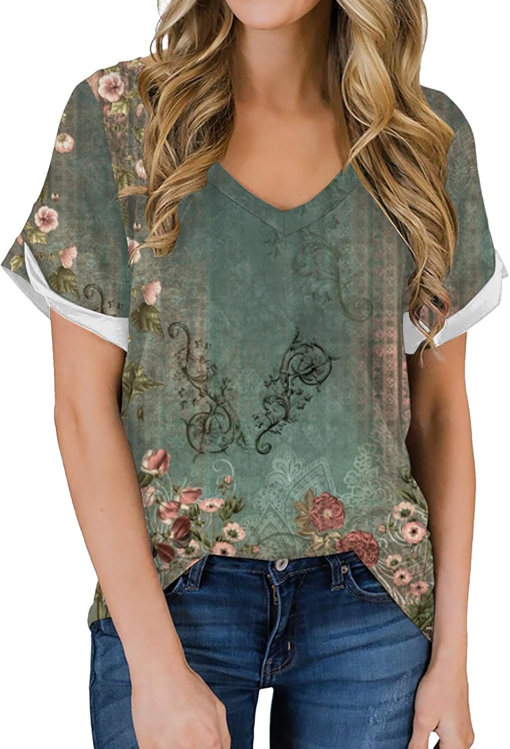 Camisas Azules Manga Corta, Para Dama, Camisas