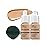 PHOERA Foundation Makeup, Flawless Soft Matte Oil Control Liquid Foundation, Full Coverage Mattle Oil-Control Concealer for Older Women, Great Choice For Gift (104 Buff Beige(2pcs)