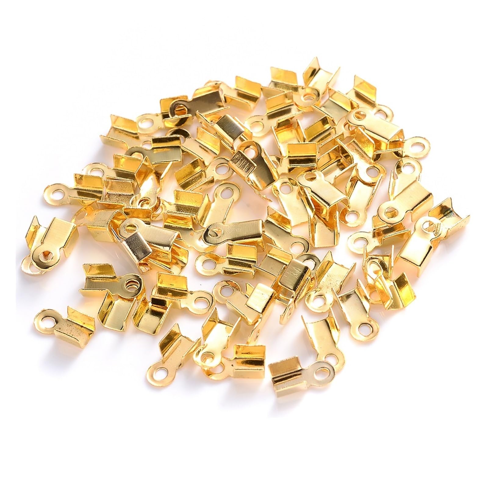 WEKONUMEX Rope Stoppers, Rope Stoppers Cord End Caps Pack Of 200 Multicolor Multiple Sizes For DIY Jewelry Making(Gold,4x11mm)