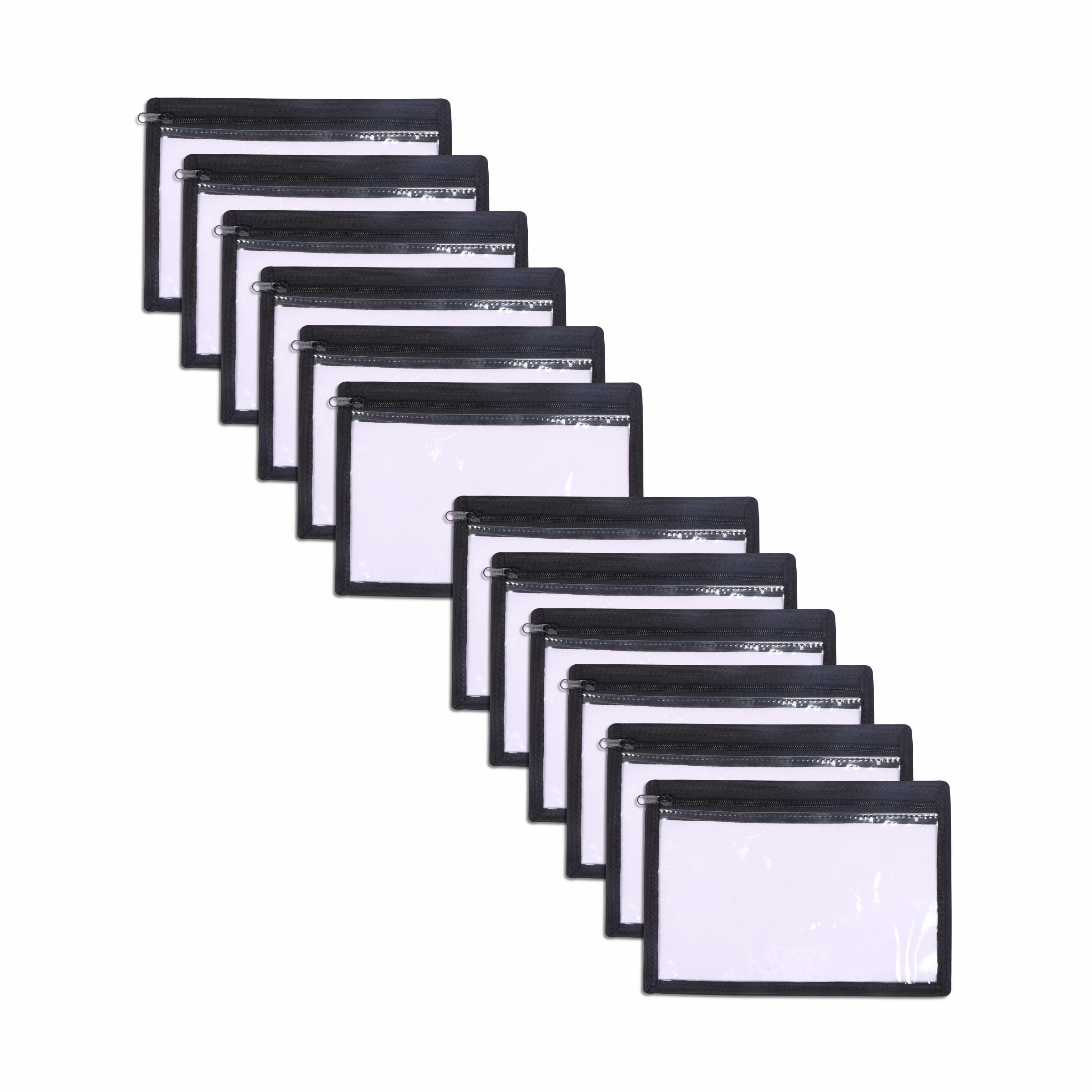 TAKIVA Transparent Pouches for Travel | Clear Pouch for Makeup | Small Pouches with Zip for Storage | Plastic Pouch with Zipper (Pack of 12)-image-34