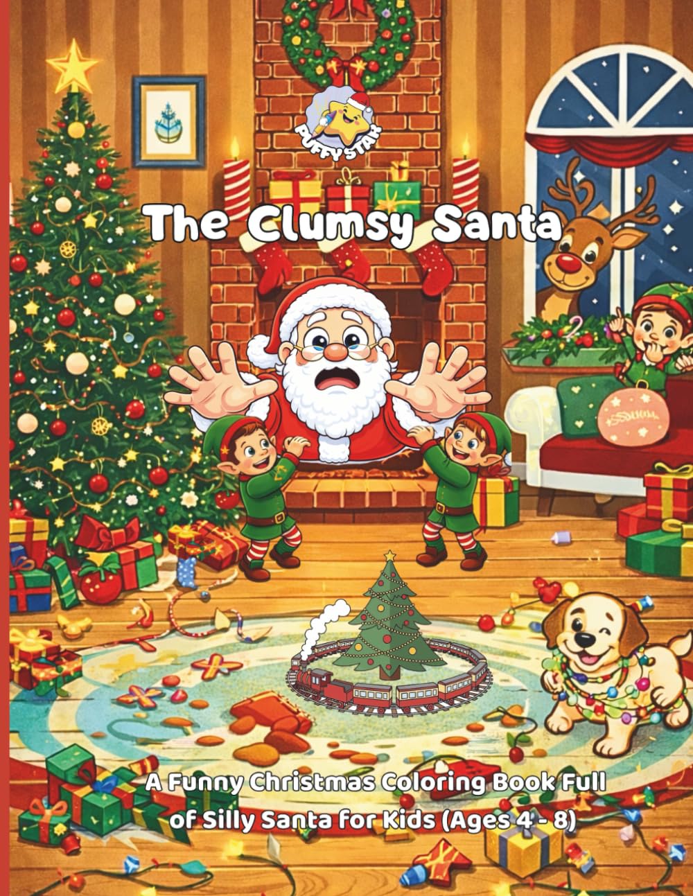 The Clumsy Santa: A Funny Christmas Coloring Book for Kids