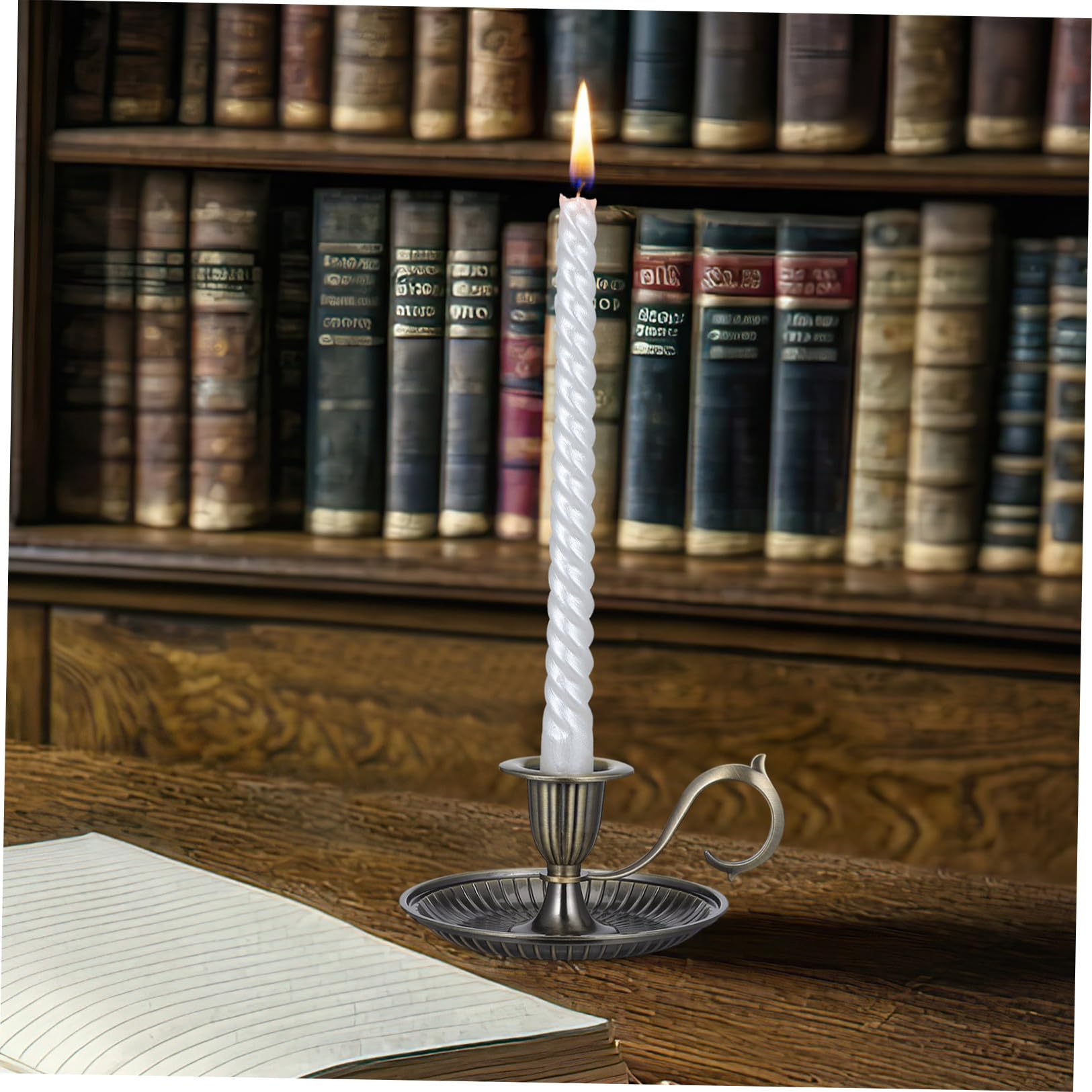 Vintage Zinklegierung mit Kerzenständer Griff aus Tischdeko