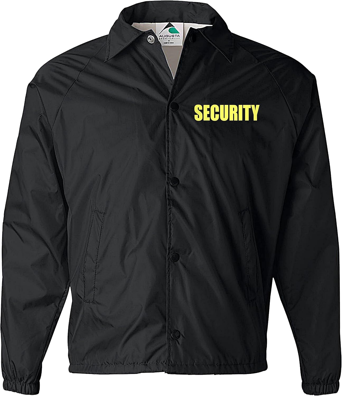 Smart People Clothing Security nylon jacket in with Reflective logos, front and back.