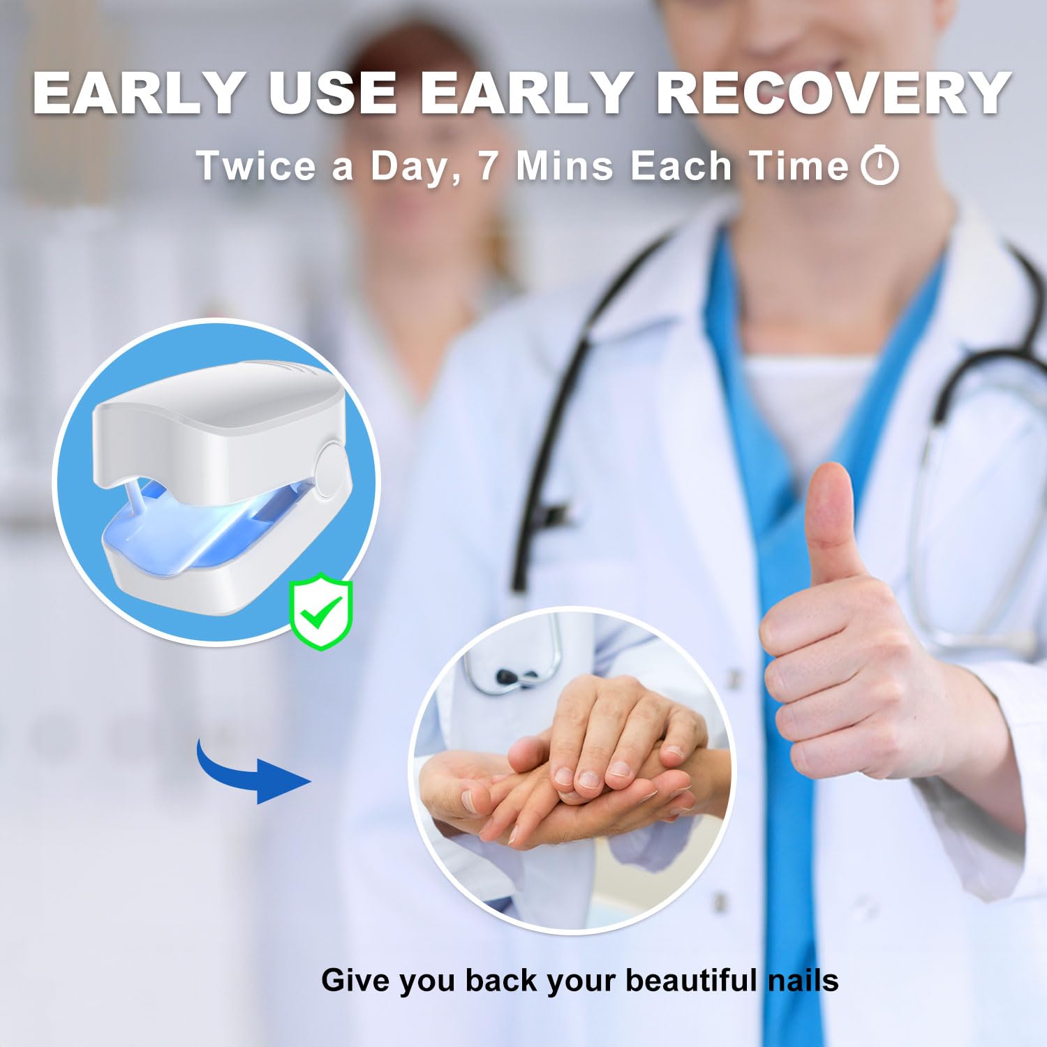 New Nail Fungus Device for Toenails & Fingernails, Home Use Toenail Fungus Treatment Device for Onychomycosis, Effective & Reliable (White) 2025