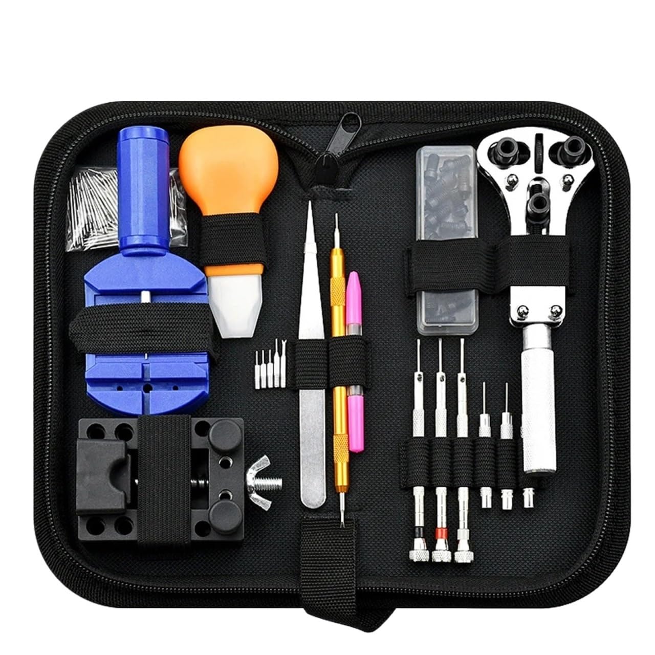 Kits de reparación de Relojes, 144 Piezas, Kit de relojero Profesional, Juego de Herramientas de reparación, extracción de Correa de Reloj,
