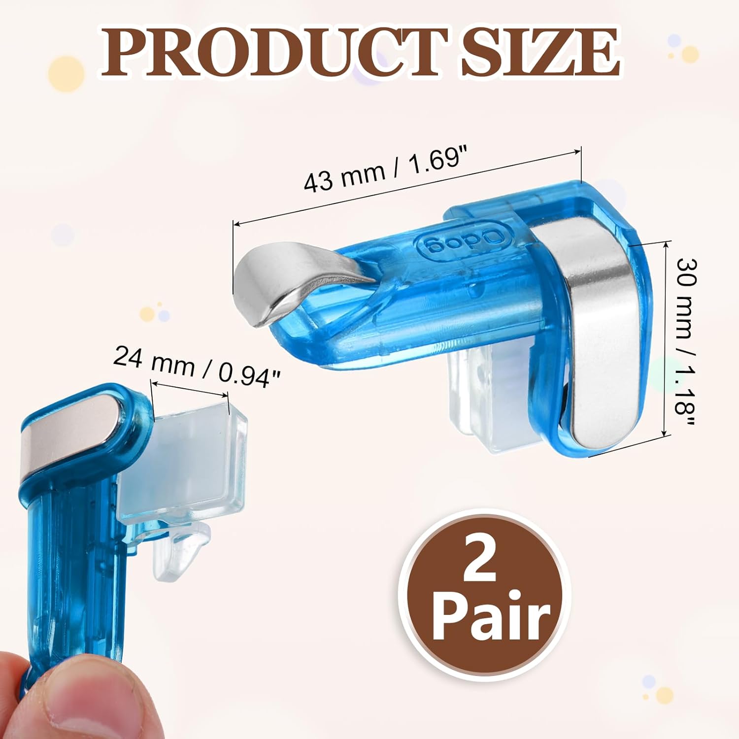 PATIKIL 2 Pair Mobile Triggers, M7 Mechanical Button Mobile Phone Game Controller Combo Shoot Target Gaming Joystick for Game Phones, Blue