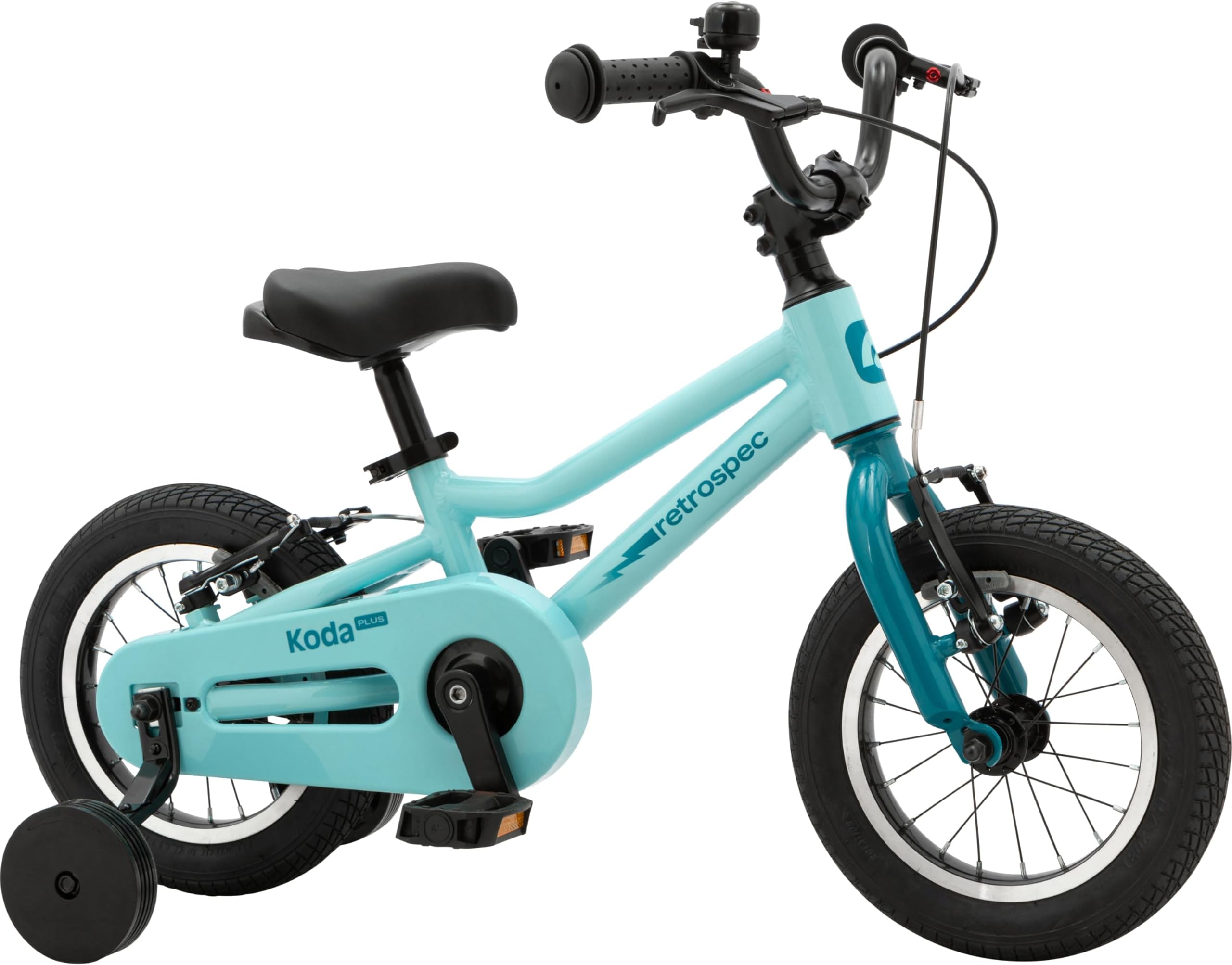 - Retrospec Koda Plus Kids Bike for Boys & Girls Ages 2-3 Years - Children's Bicycle, Adjustable Seat & Handlebars, Removable Training Wheels, Front Hand Brakes, Rear Coaster Brake & Safety Bell