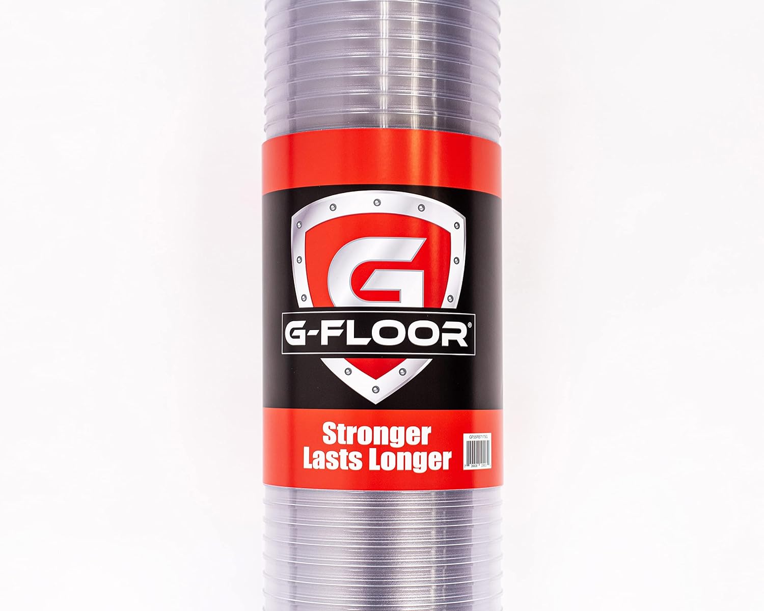 G-Floor Garage Flooring 7'6" x 17' Clear Ribbed Channel Vinyl Protector Mat - Industrial Strength for Home or Commercial Use