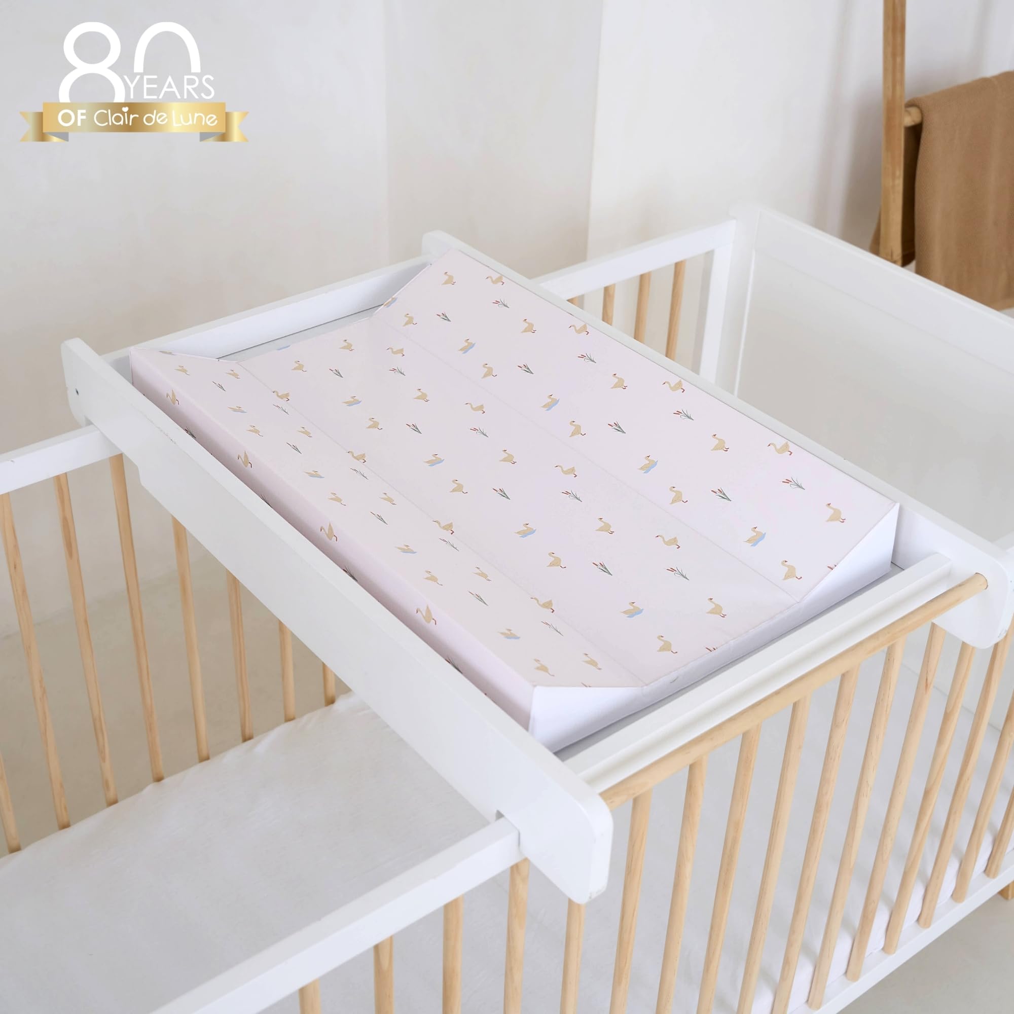 Clair de Lune Duckling Matelas à langer anti-roulis 69 x 44 cm