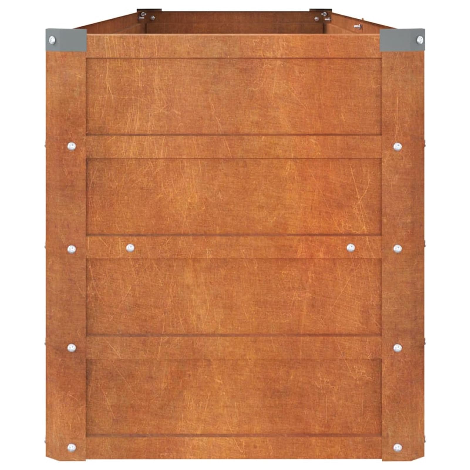Homgoday Arriate Oxidado de Acero corten 160x40x45 cm Arriate Jardin Jardinera Exterior para Terraza Elevado Macetero Maceta para Plantas Vegetales Hierbas