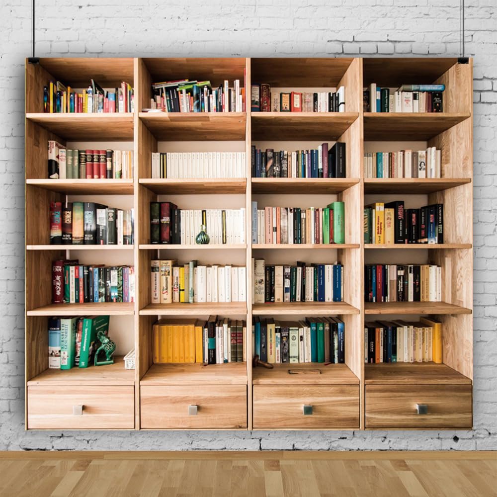 Amazon.com : Leowefowa 10x8ft Vinyl Office Bookshelf Backdrop