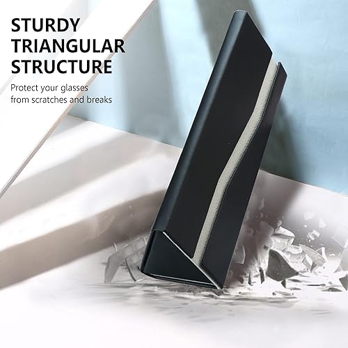 Miniatura 4 de LifeArt Paquete de 2 fundas plegables para gafas, fácil de llevar, cuero mate y cierre magnético para lectura, escuela, oficina