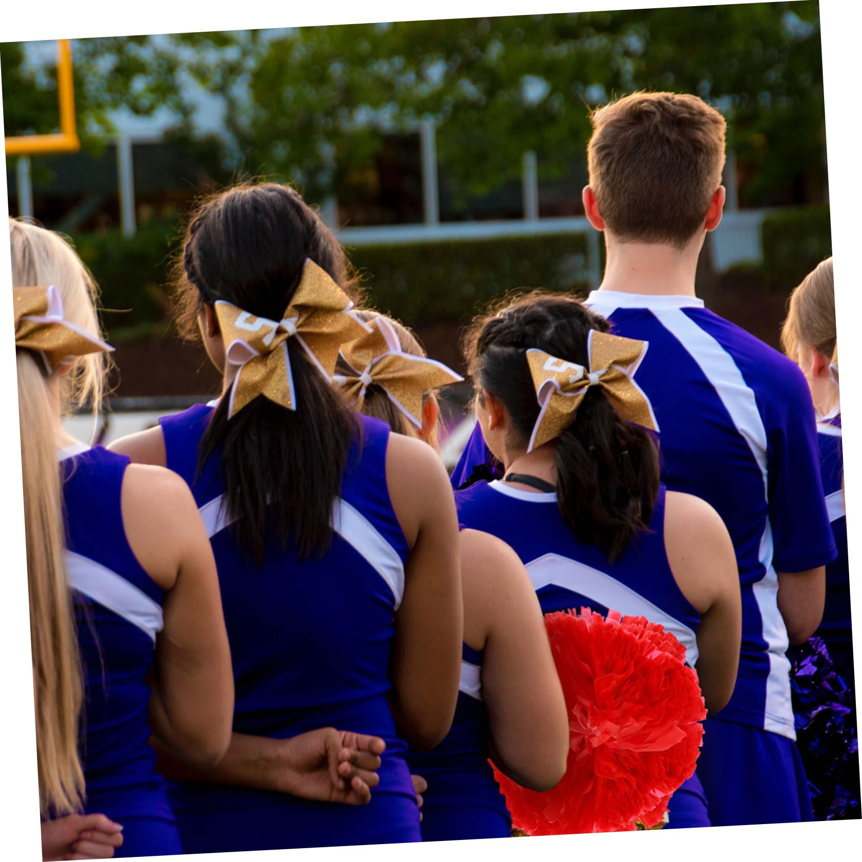 ibasenice Plastic Cheer Poms Cheerleader Supplies Pom Balls for Sports Events School Dance Props