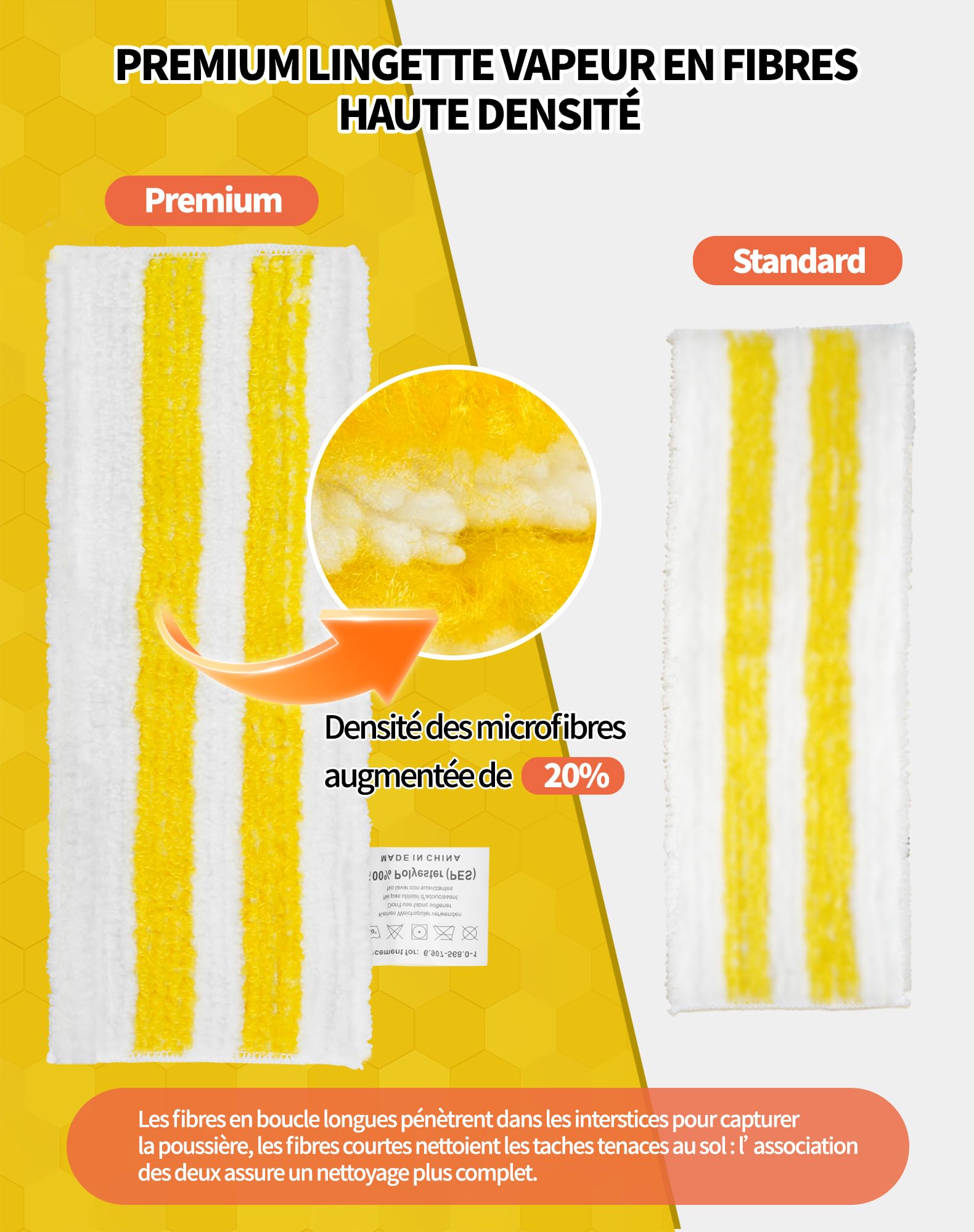 7 Pièces Chiffons de Rechange en Microfibre pour Kärcher SC2 SC3 SC4 SC5 Accessoires pour Nettoyeur Vapeur Karcher Easyfix SC Série Inclus 5 Serpillères et 2 Bonnettes