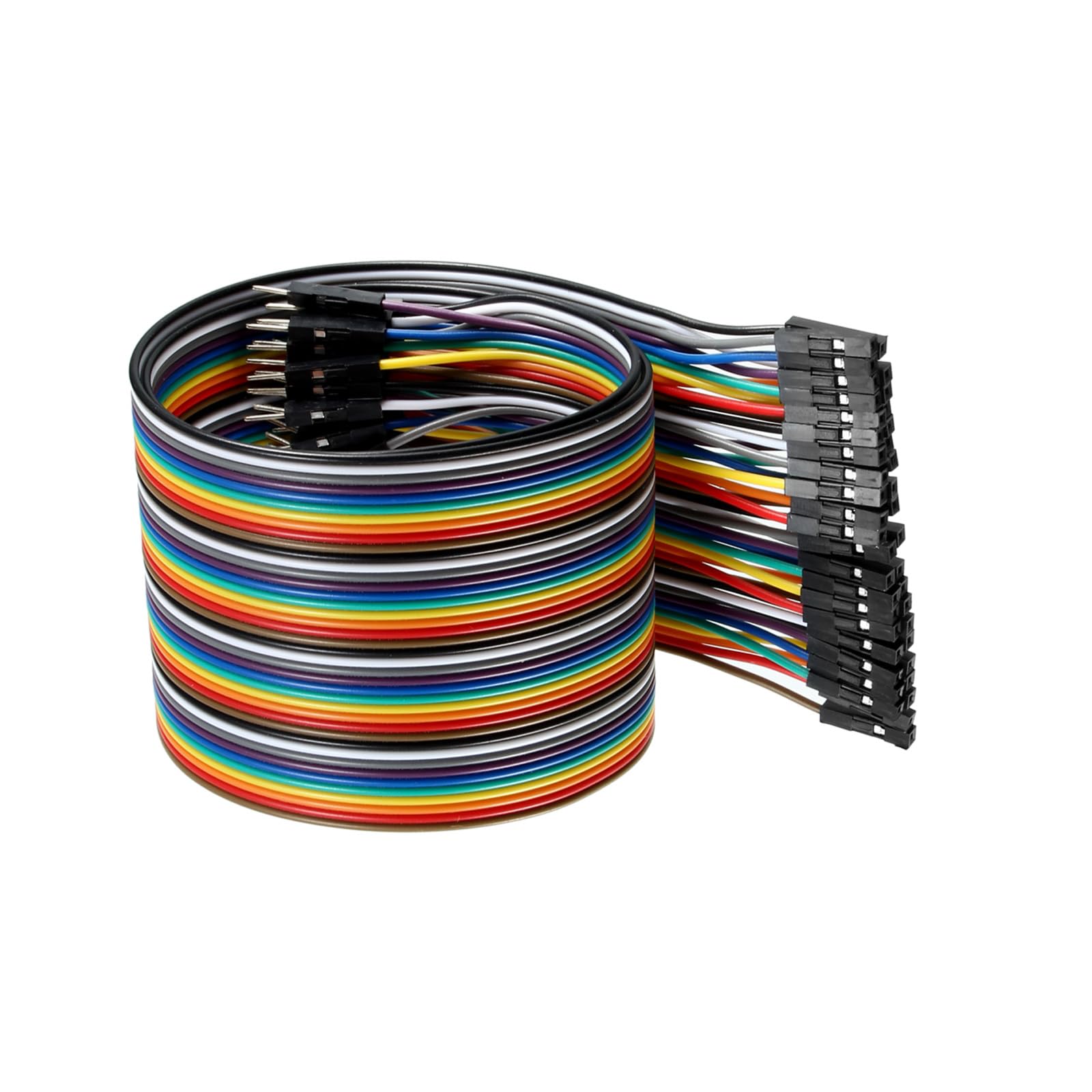 DMiotech 1pz 40 Perni Maschio Femmina IDC Flat Nastro Cavo 50cm Lunghezza 2.54mm Pitch Scheda Sicurezza Jumper Fili per Elettronica Progetti