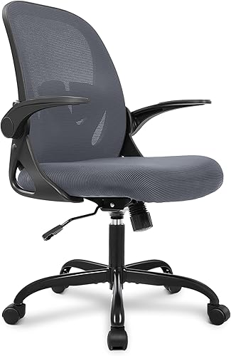 Primy Silla de Oficina Ergonómica Silla de Escritorio con Soporte Lumbar y Altura Ajustables, Silla de Escritorio de Malla Transpirable Giratoria