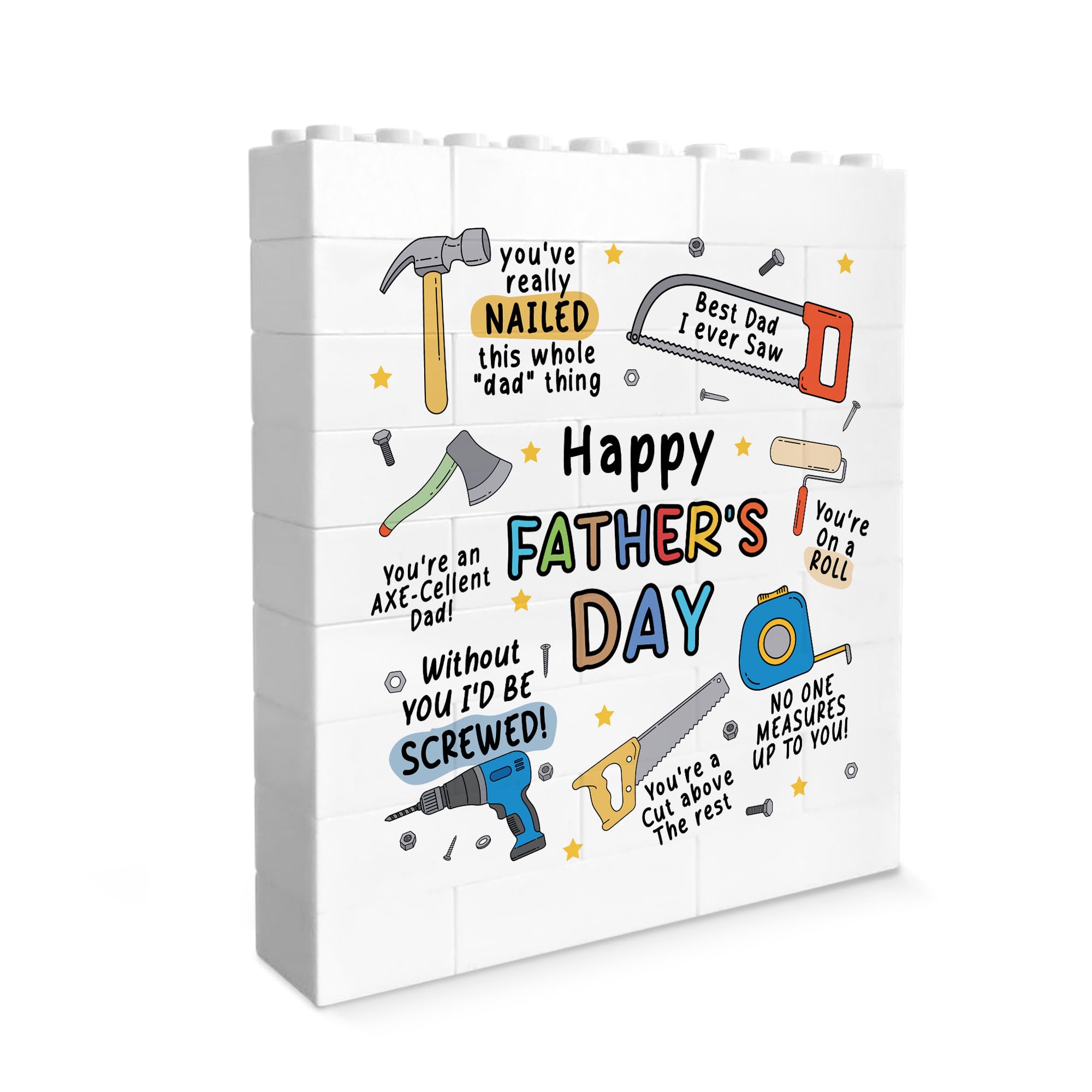 Red Ocean Cute For Dad For Fathers Day, Best Daddy, Brick Block, Birthday Daddy, Building Block, Puzzle, Him, From Daughter Son