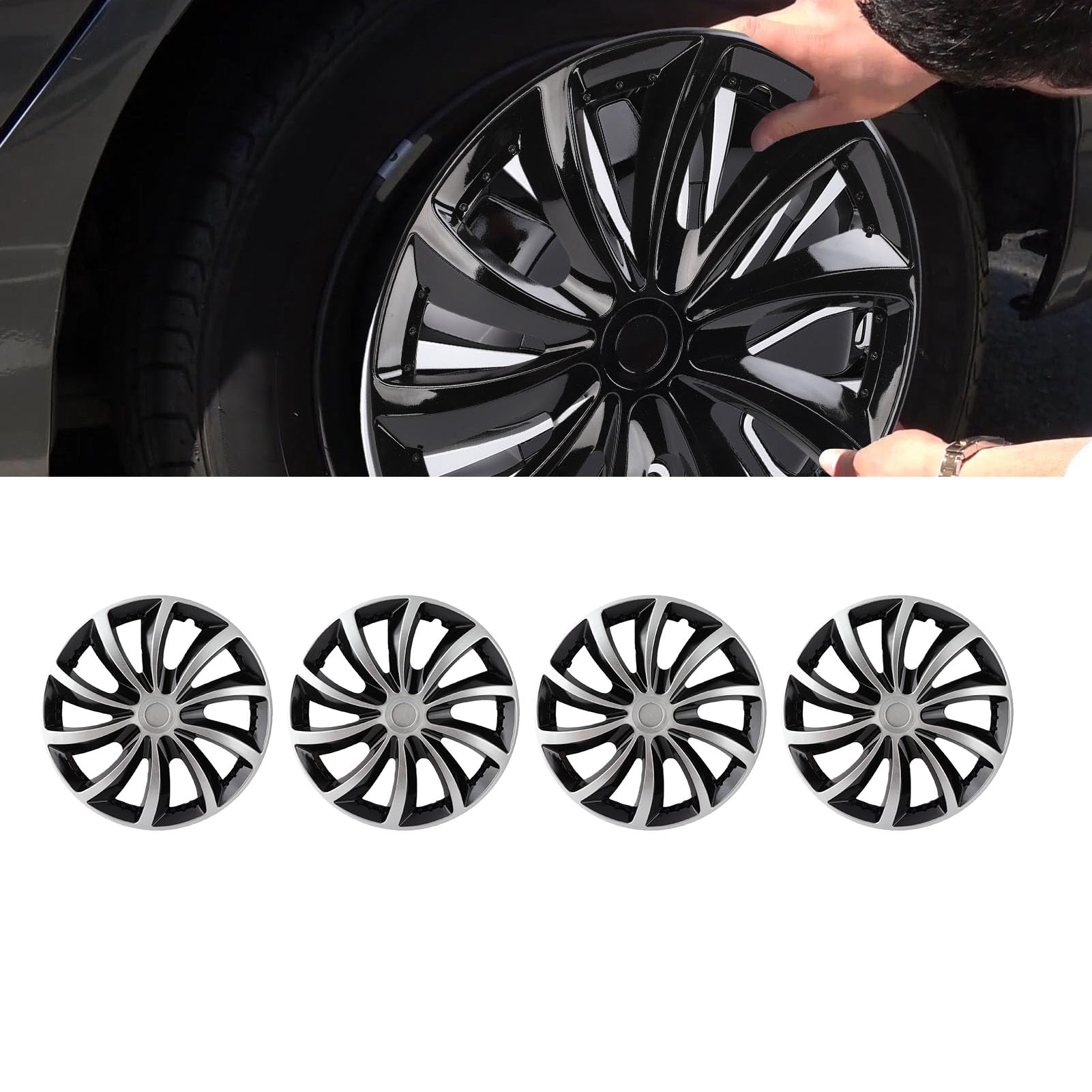 Mingzhe Stylish 14 Inch Wheel Hub Caps Universal Fit for Most Cars and