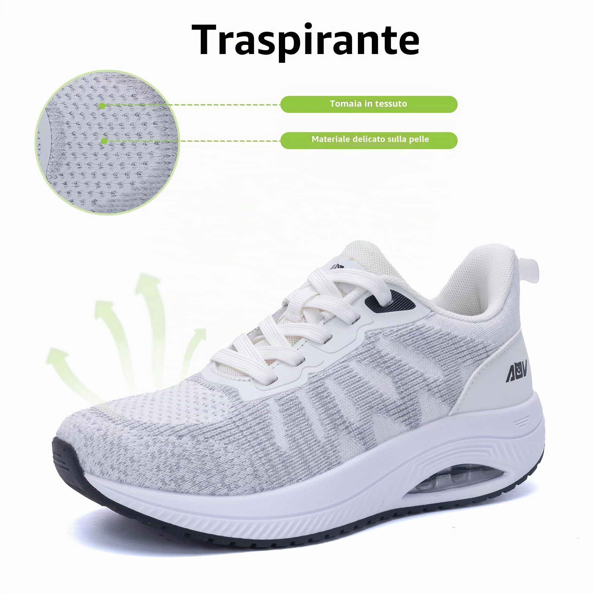 Quseek Scarpe ortopediche da donna, per fascite plantare, sperone calcaneare, scarpe da corsa