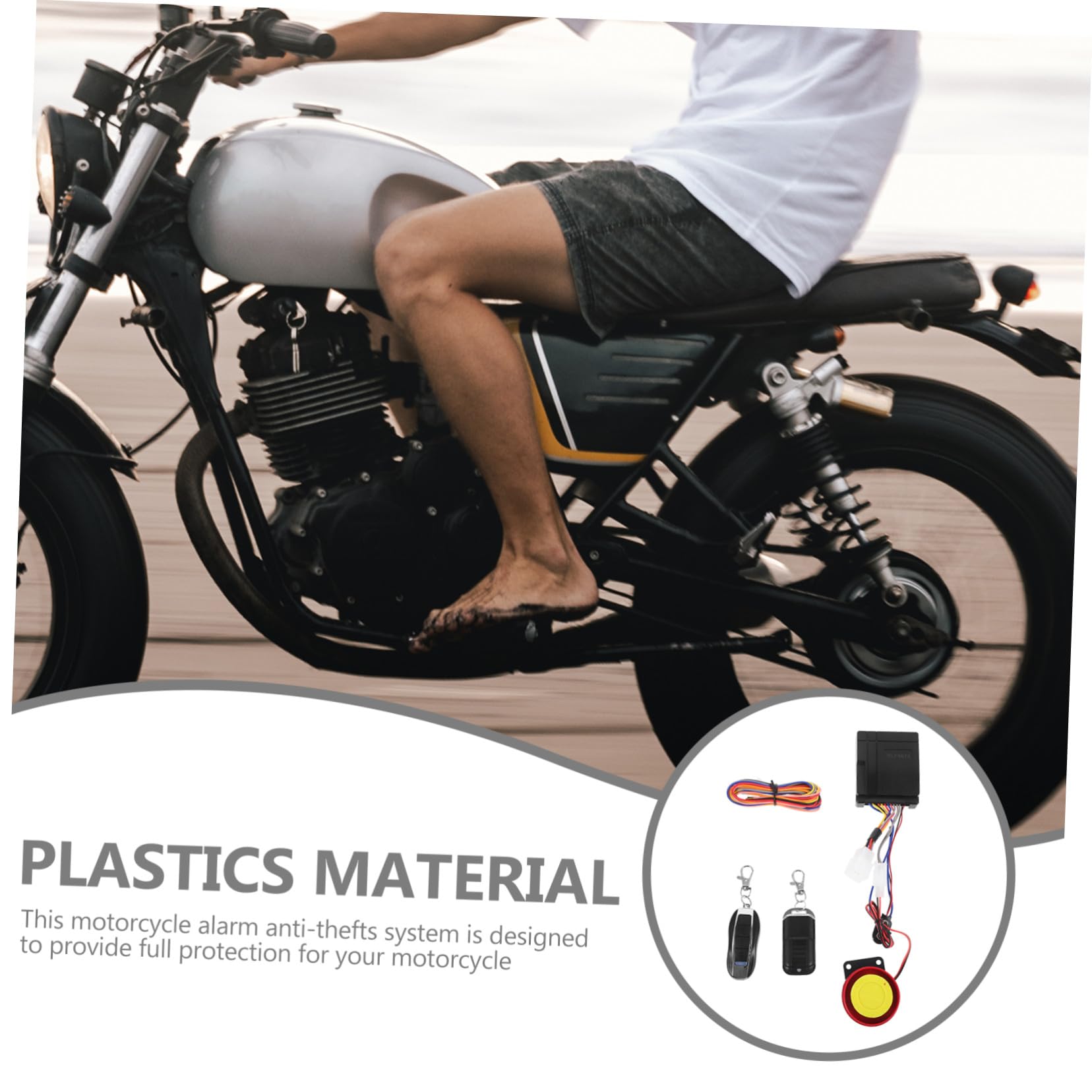 POPETPOP Kit Allarme Antifurto per Moto con Avviamento Remoto e Sensore di Vibrazione ad Alta Sensibilità, Installazione Facile