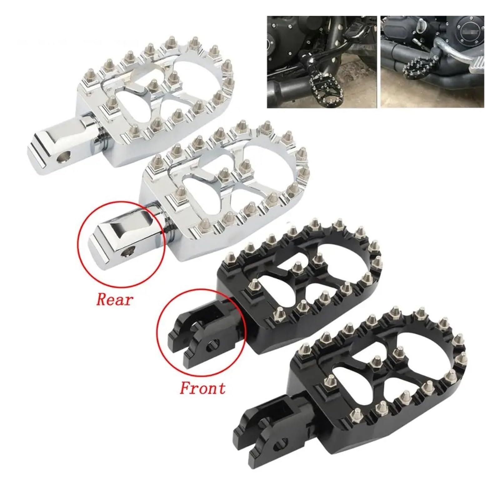 Juego Estriberas para Touring para Street Glide para Dyna Low Rider para Softail para Pedales Fatboy MX Clavijas Palanca Cambios para Motocicleta Reposapiés De Motocicleta(F Set)