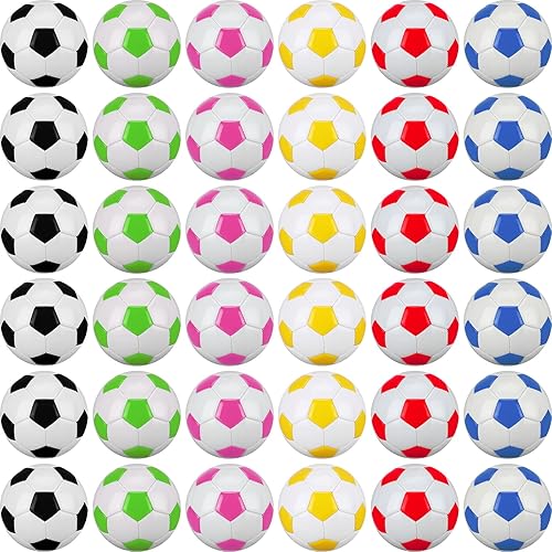 WILLBOND 36 pelotas de fútbol tradicionales con bomba, tamaño oficial, para niños pequeños, para uso al aire libre, para practicar juegos,