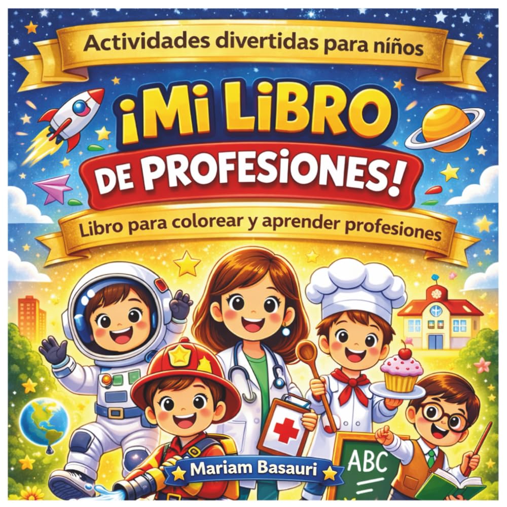 Mi libro de Profesiones: Libro para colorear y aprender profesiones