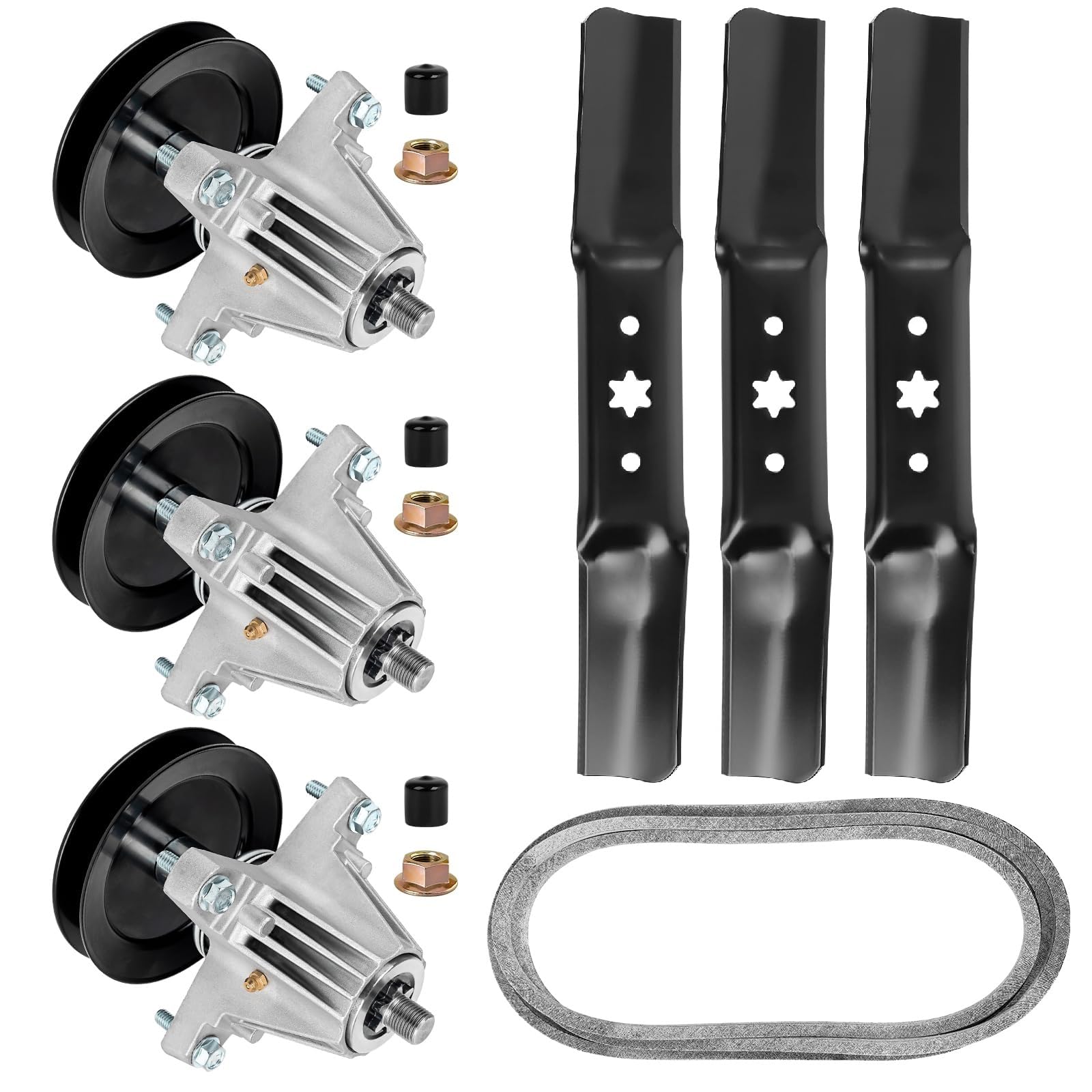Kit de correa de hoja de elevación mediana de husillo, compatible con M TD Cub Cad et T Roy-Bilt XT1-GT50 Super Br onco G8300 50 pulgadas Deck, repuesto para 618-06980 918-06980 942-05052A 954