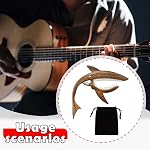 Generic Guitar Shark Capo Guitar Accessory with Velvet Pouch Quick