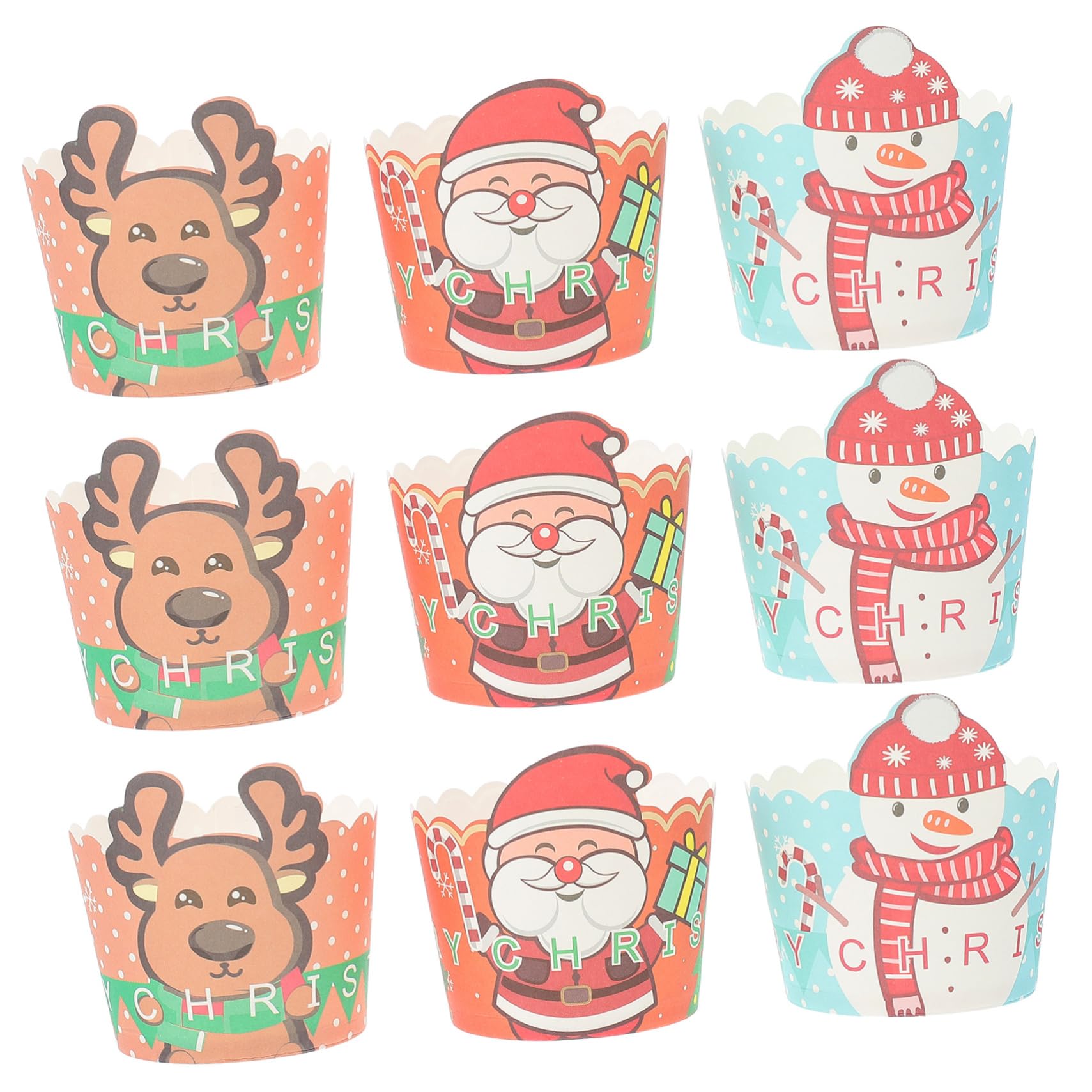Cabilock 3 Set Tazze Di Torta Di Natale Mini Pirottini Per Muffin Tazza Torta Di Coppa Tazze Natale Mug Natale Adornare Tazze Per Cupcake Decorazioni Per Pirottini Carta 150 Pezzi * 3