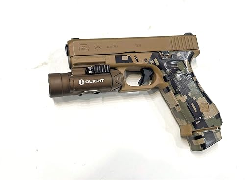 Miniatura 4 de Handleitgrips Envoltura de agarre de vinilo de camuflaje digital verde desierto para Glock 19x