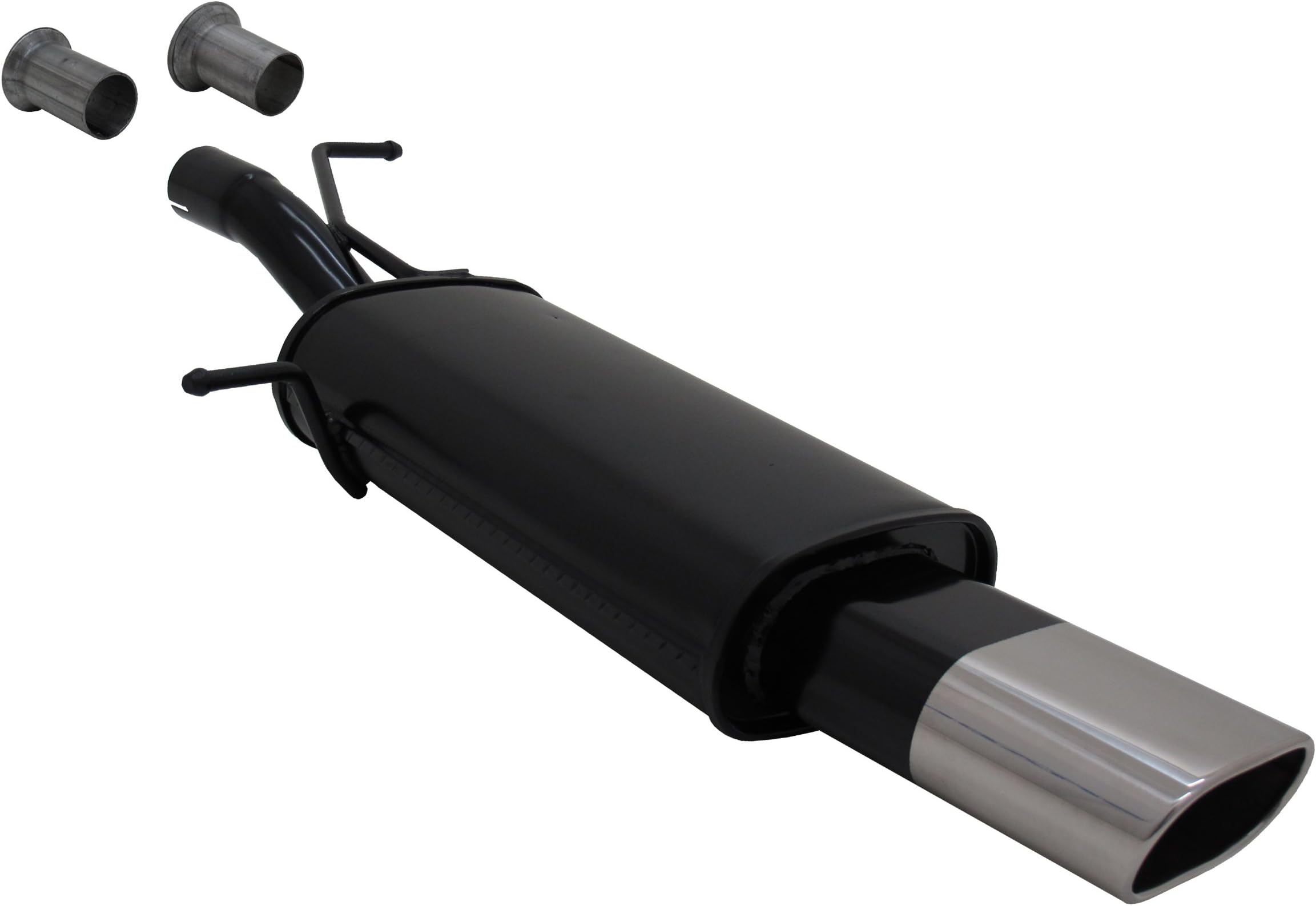 Novus sports exhaust silencer with stainless steel tip for 307 Type 3A/C Engine type 1,4i / 1,6i / 2,0i / 1,4 HDI / 1,6 HDI / 2,0 HDI alle ab Baujahr 2001 / from 2001 - Exhaust type 135 x 75 mm oval P/N A3072E0