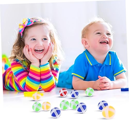 Miniatura 7 de NUOBESTY Juego de 25 bolas adhesivas para tablero de tela, bolas adhesivas para lanzar y agarrar bolas adhesivas para niños, accesorios de juego