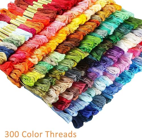 Vista 16 de Caydo Hilo de bordado de 447 colores, hilos de punto de cruz con 20 bobinas de hilo dental para pulseras de amistad, manualidades, manualidades