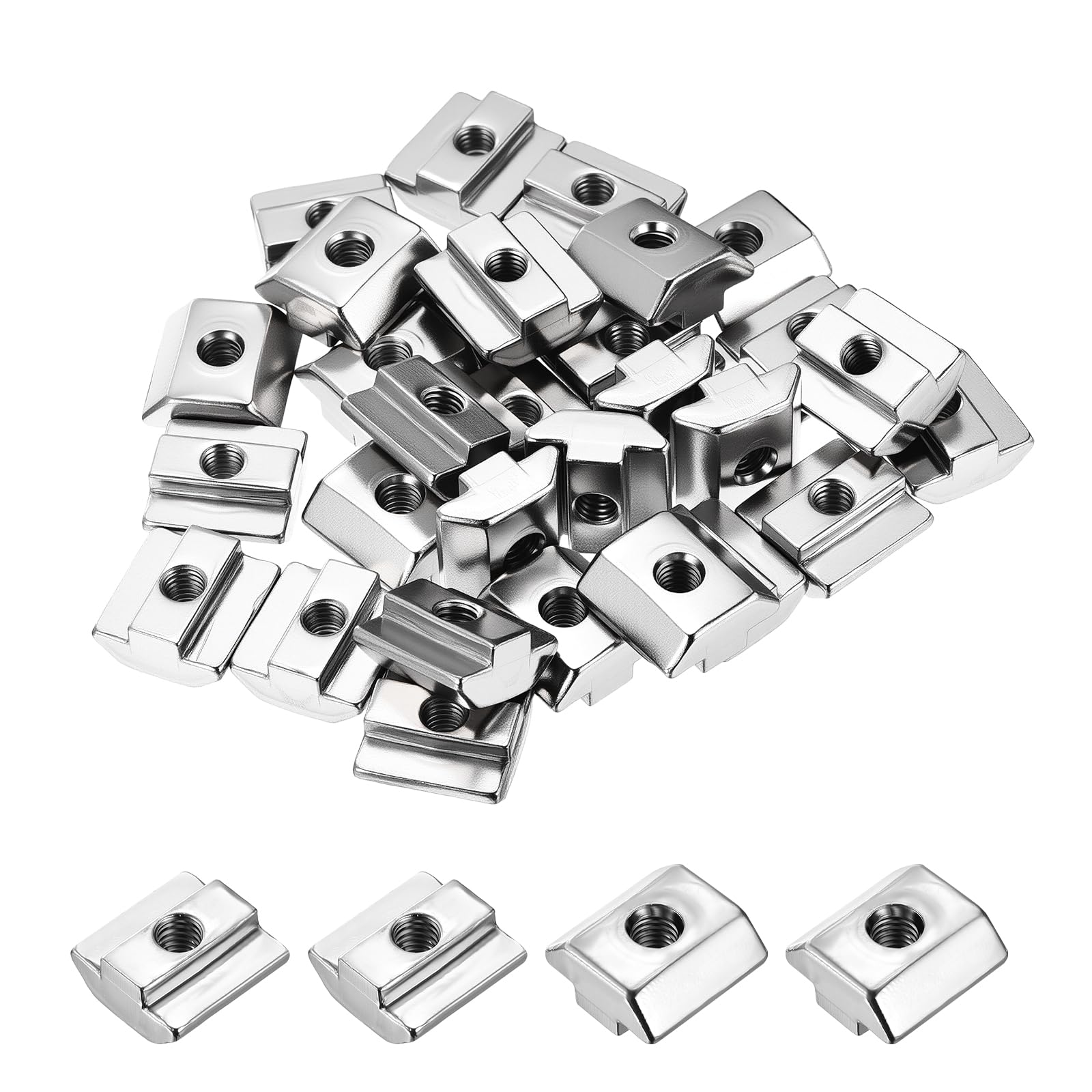 Kozelo 30Pcs Sliding t Nuts M6-1 4040 Series Hammer Nuts Silver โ image 1